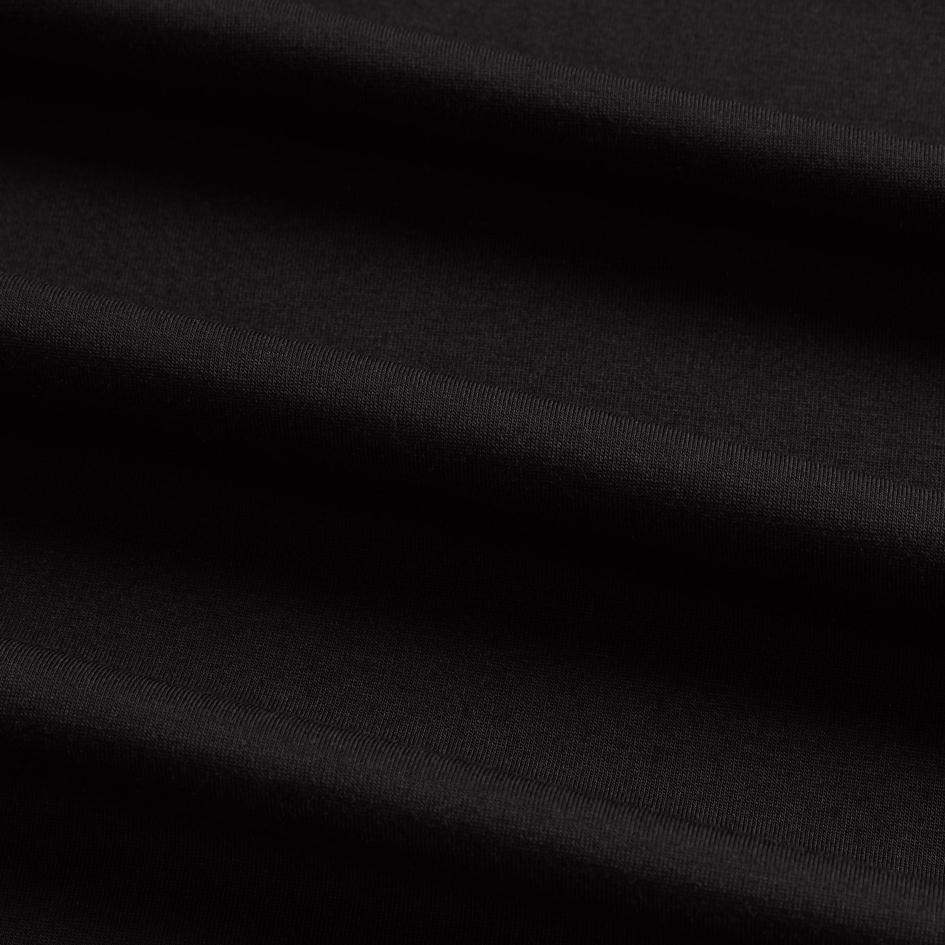 &Kin Darin long sleeve tee fabric close-up, black cotton jersey