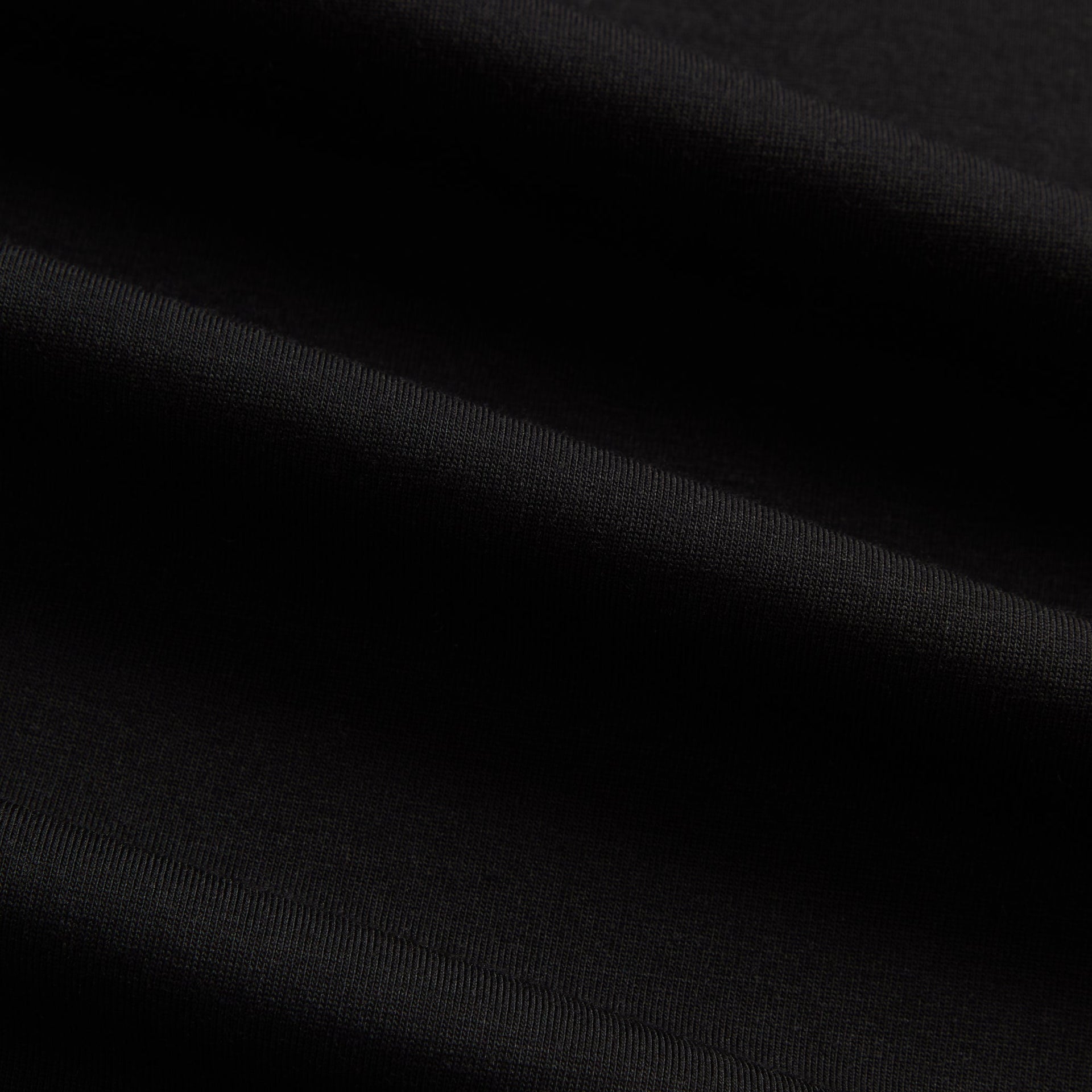 &Kin Albie Henley close-up of black cotton jersey knit texture