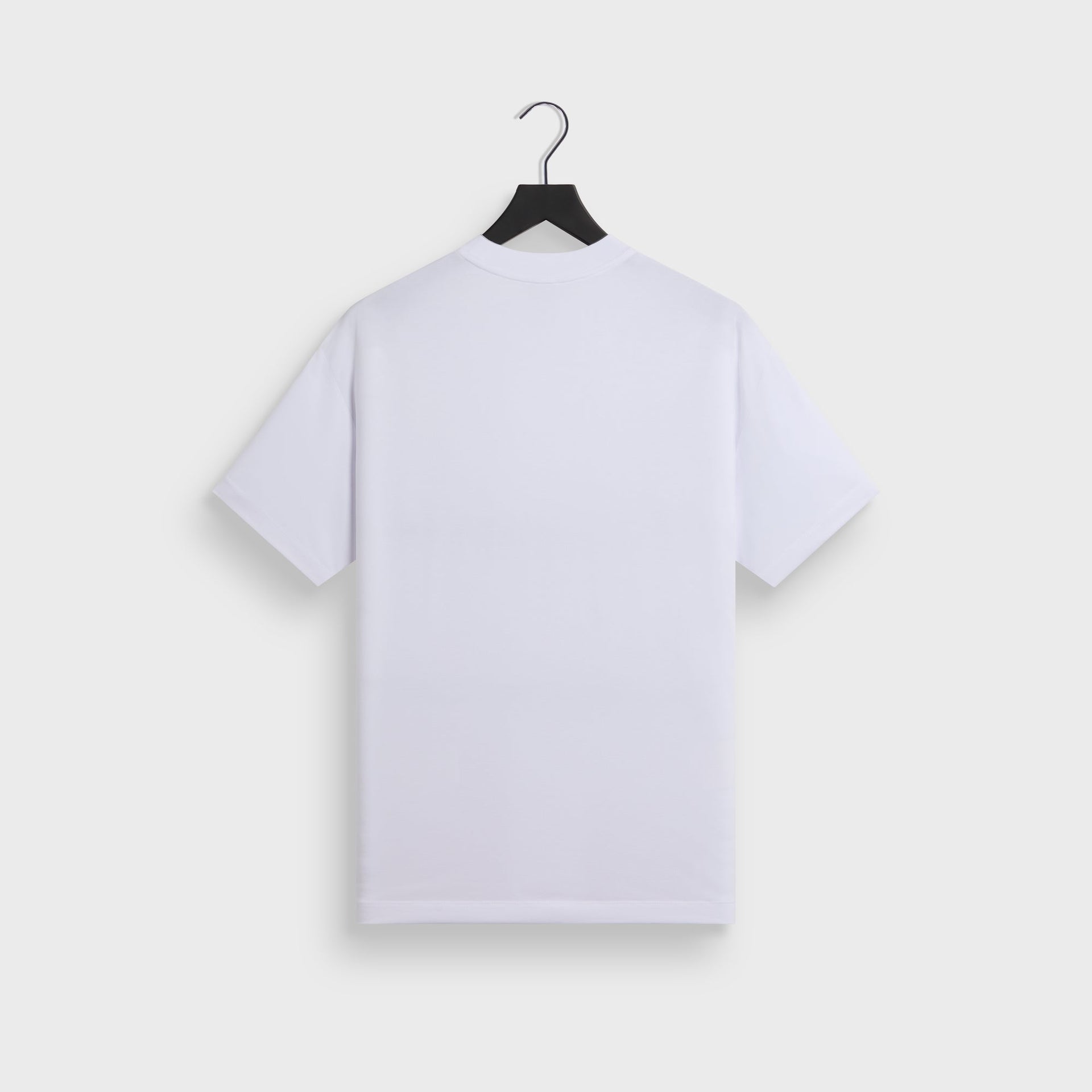 &Kin Mock Neck Albie Tee in white, back view on hanger
