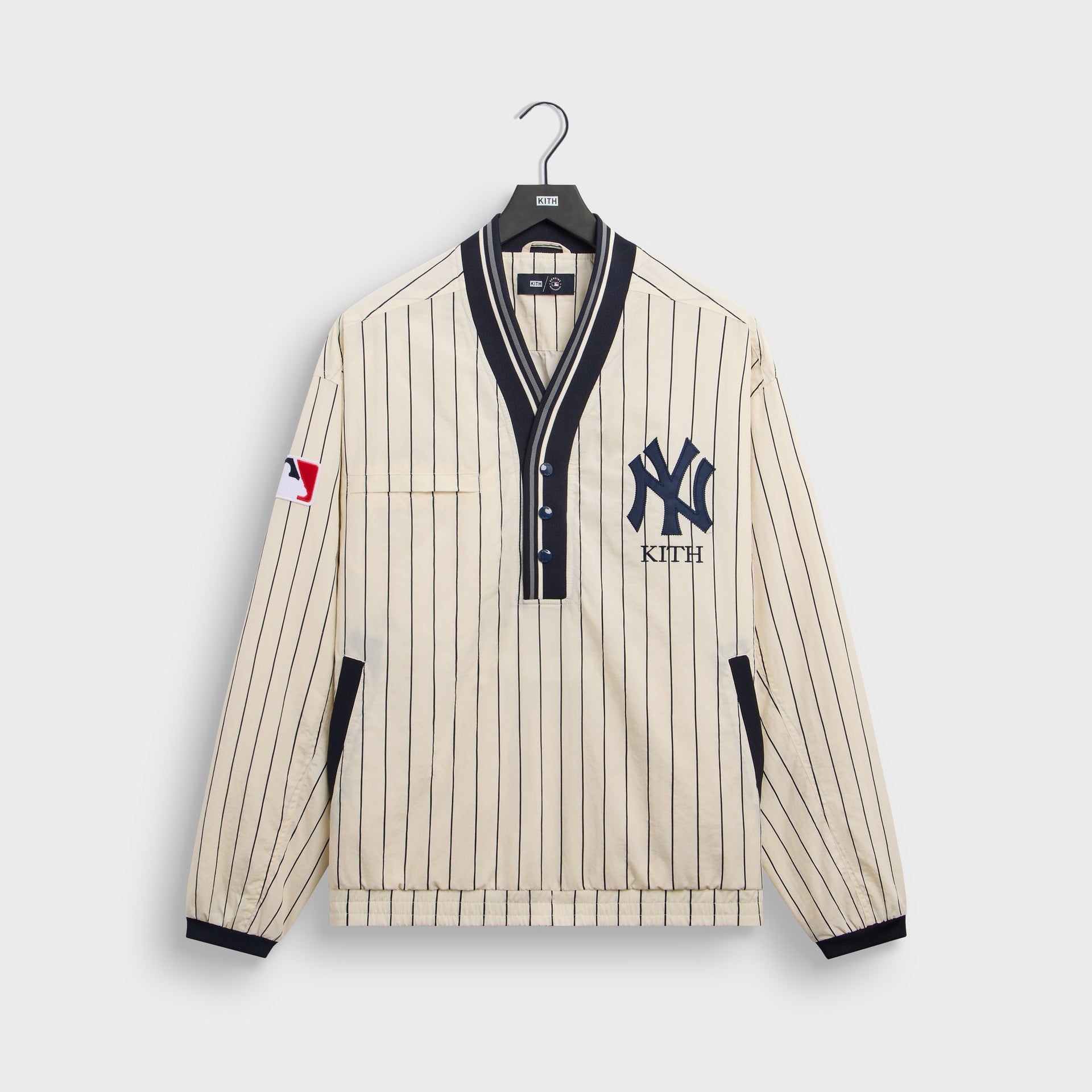 Kith for the New York Yankees Nylon Raffi Pullover - Sandrift