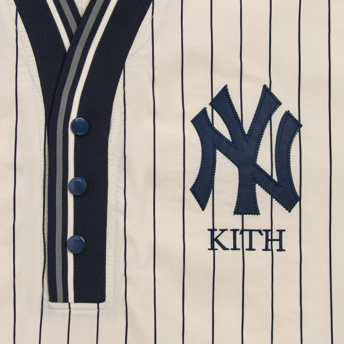 Kith for the New York Yankees Nylon Raffi Pullover - Sandrift