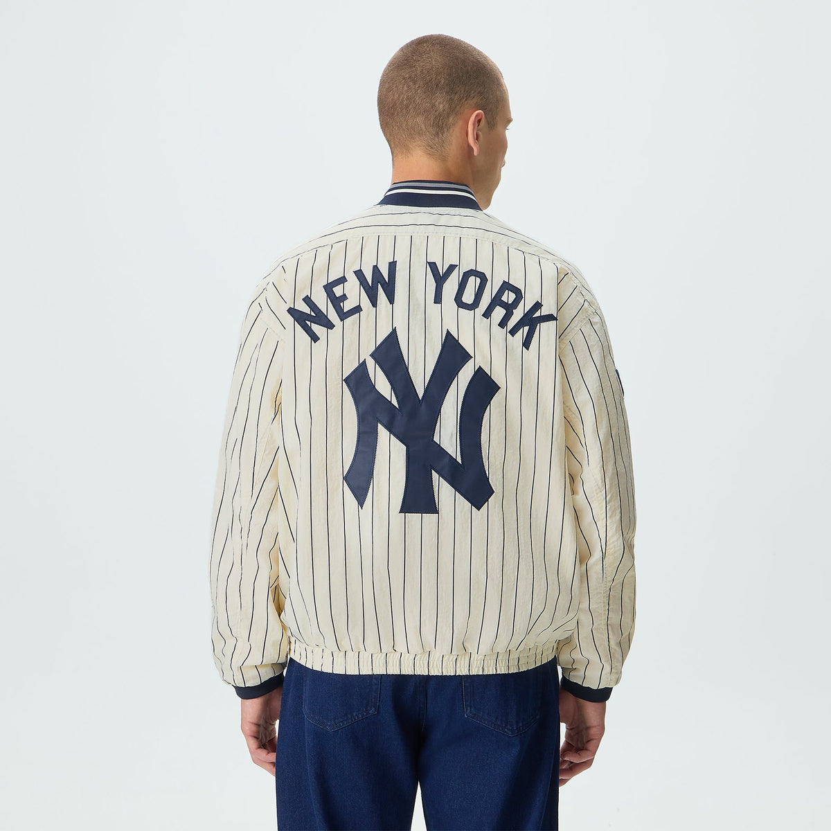 Kith for the New York Yankees Nylon Raffi Pullover - Sandrift