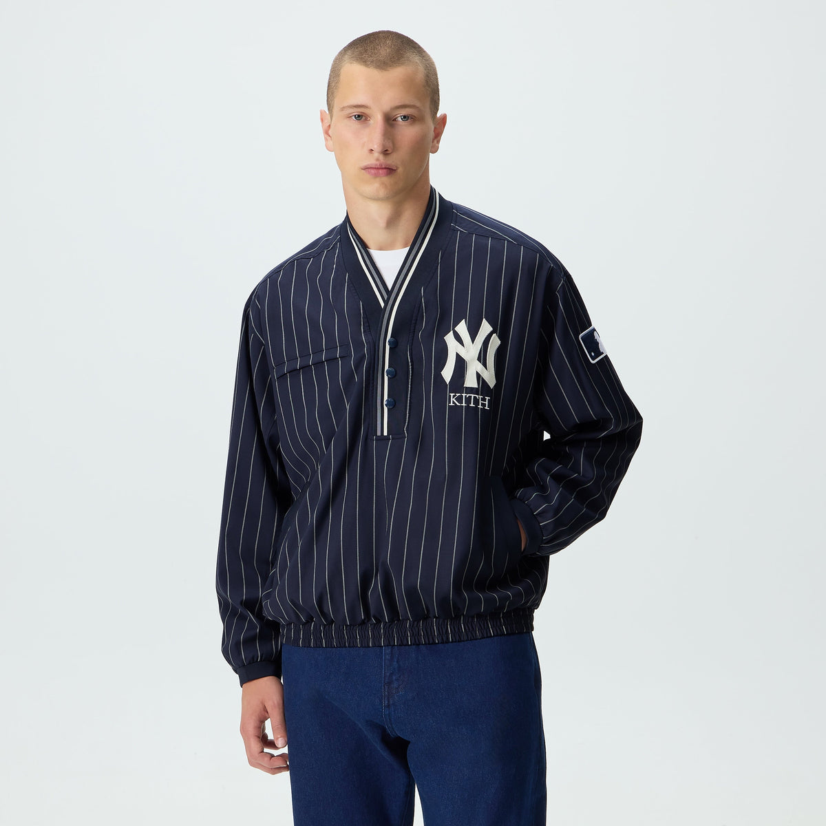 Kith for the New York Yankees Tropical Wool Raffi Pullover - Nocturnal