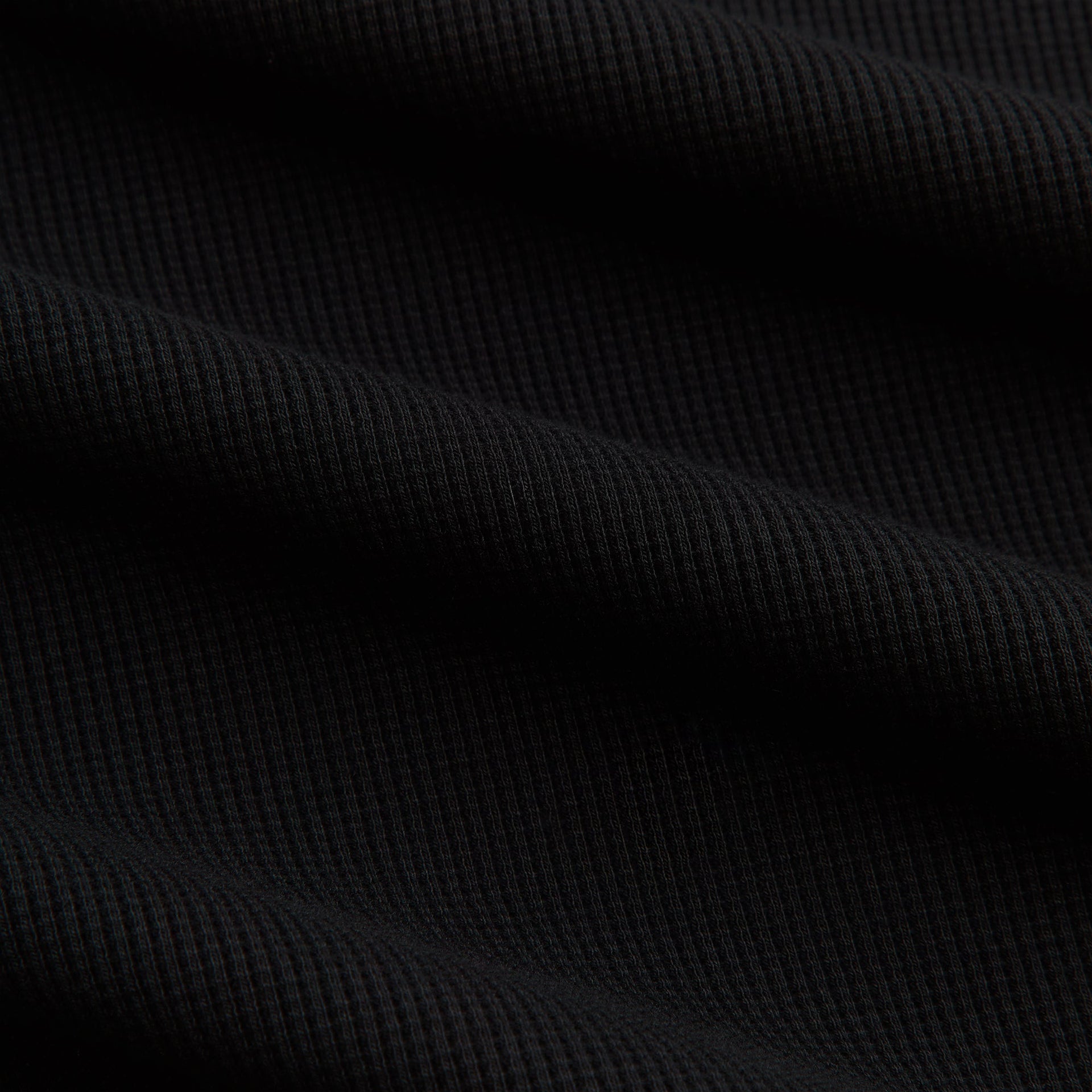 Kith Micro Waffle Nelson Rugby Pullover - Black