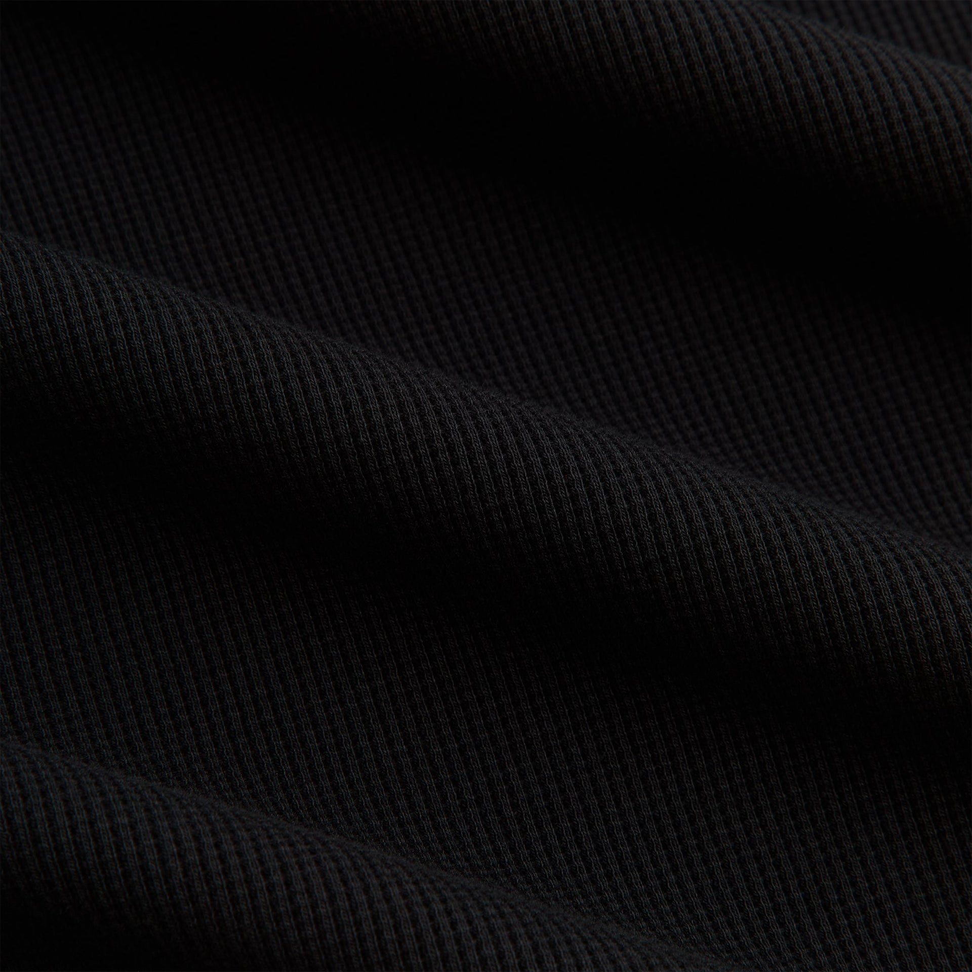 Kith Micro Waffle Tristan Henley - Black