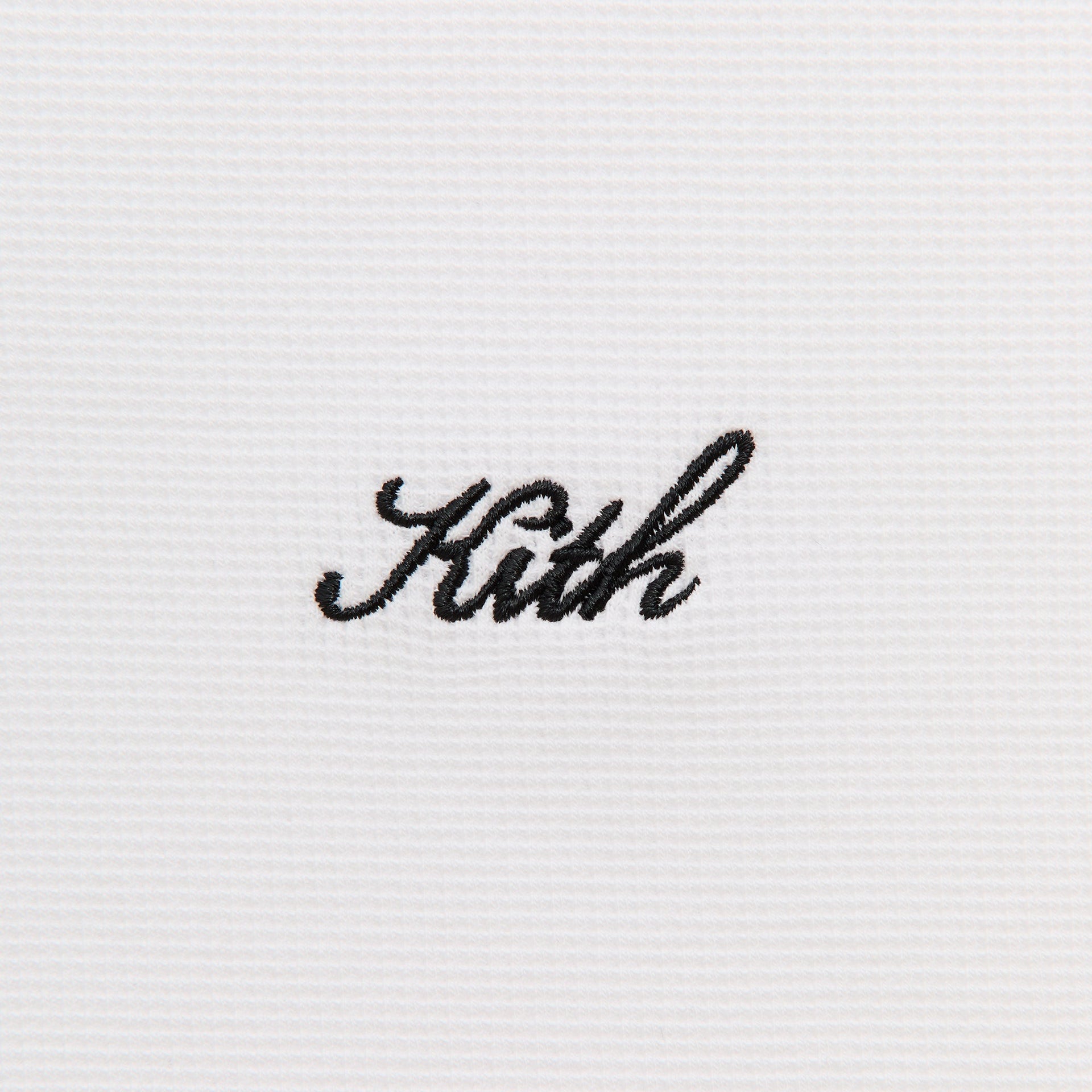 Kith Micro Waffle Tristan Henley - White