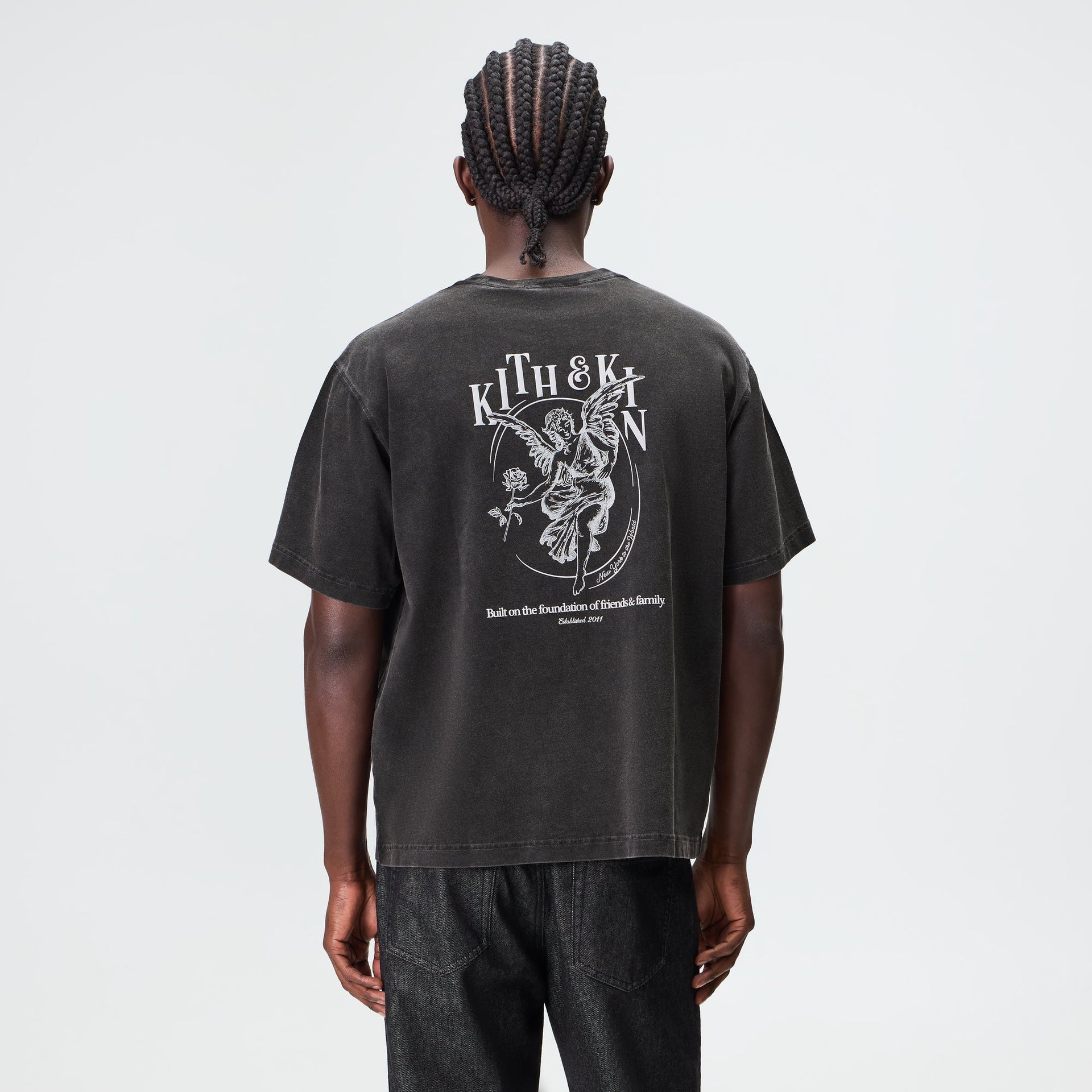 Kith Guardian Alex Boxy Vintage Tee - Black - PH