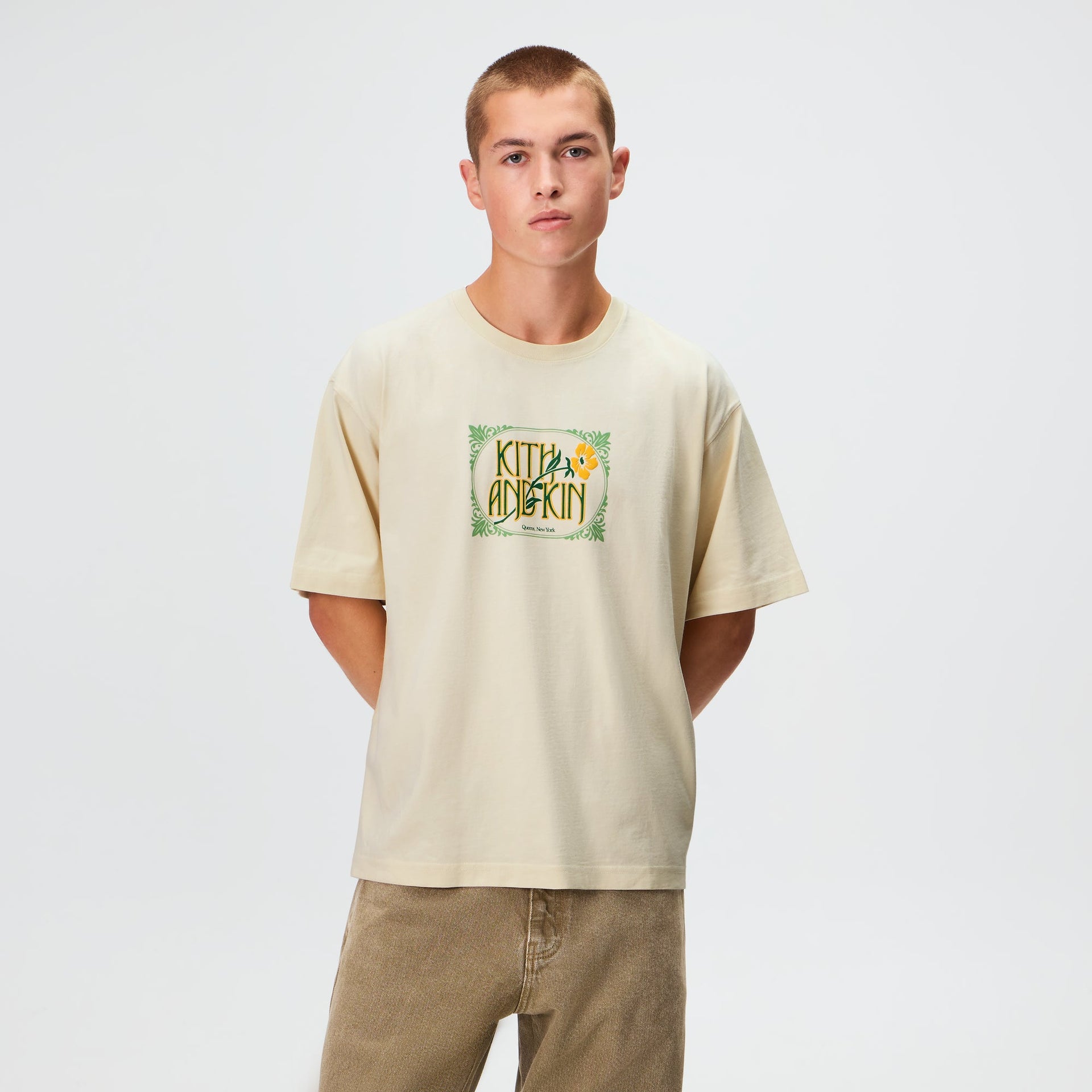 Kith Folk Bloom Alex Boxy Tee - Waffle