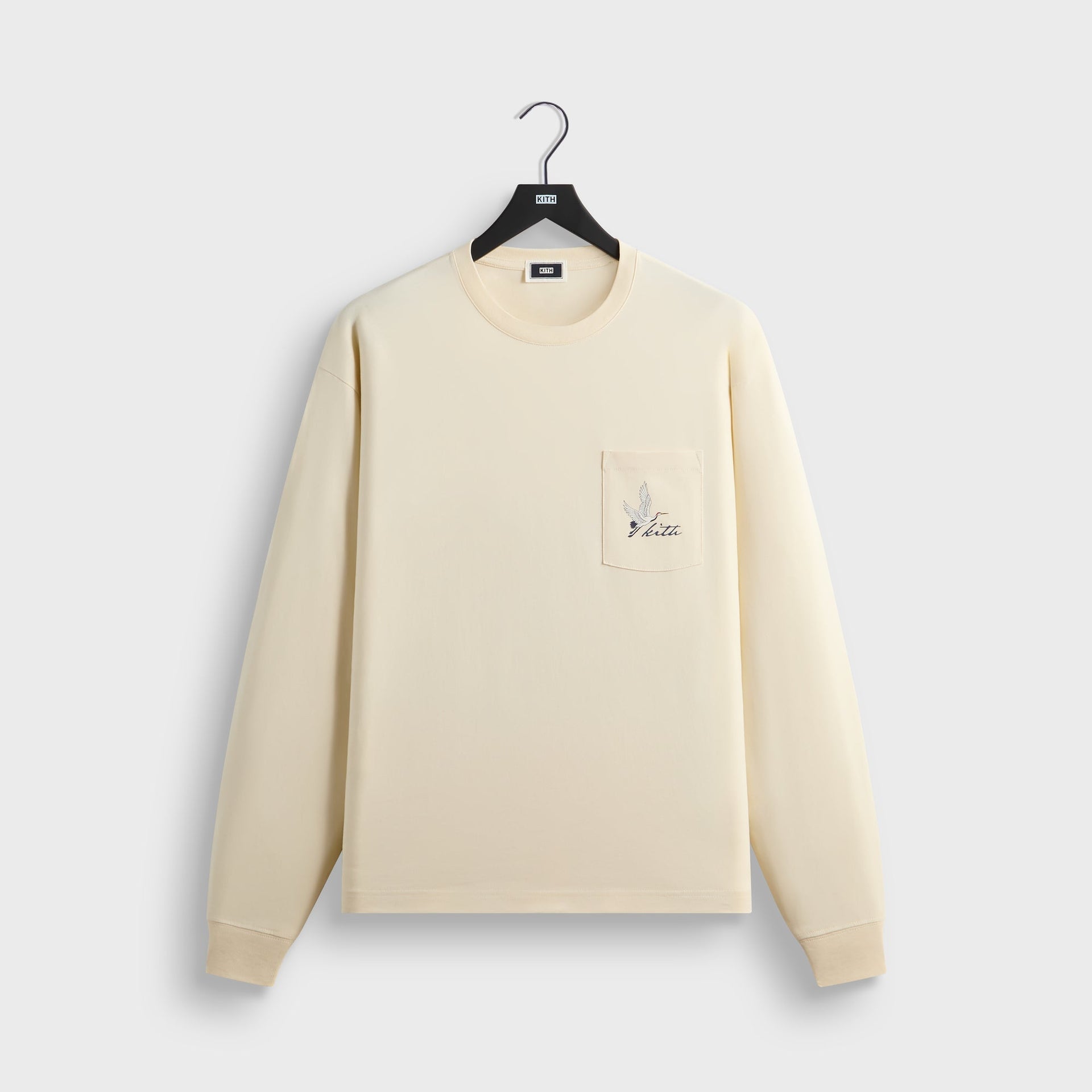 Kith Crane Horizon Long Sleeve Pocket Tee - Sandrift - PH
