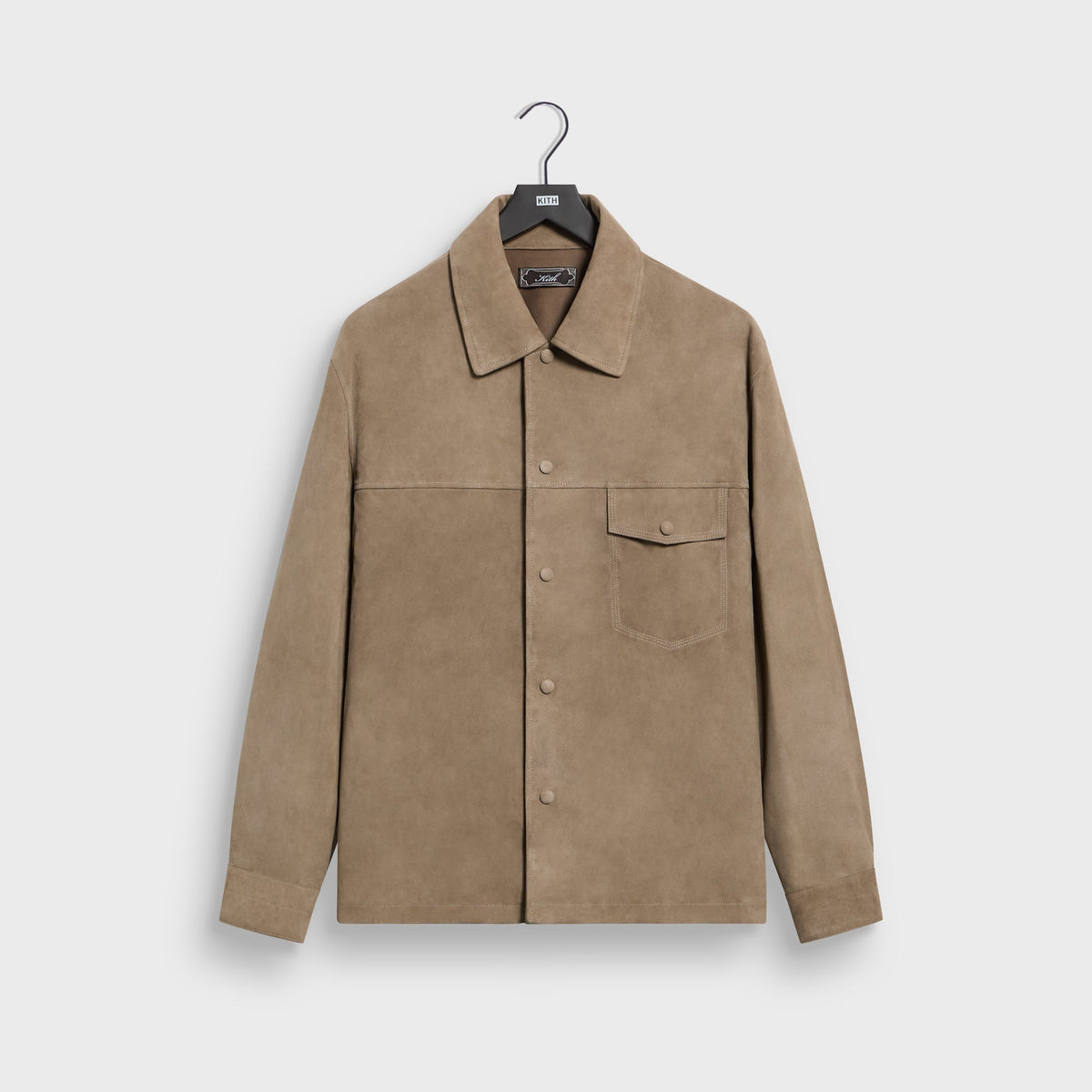 Kith Suede Montague Shirt - Sandy Taupe - PH