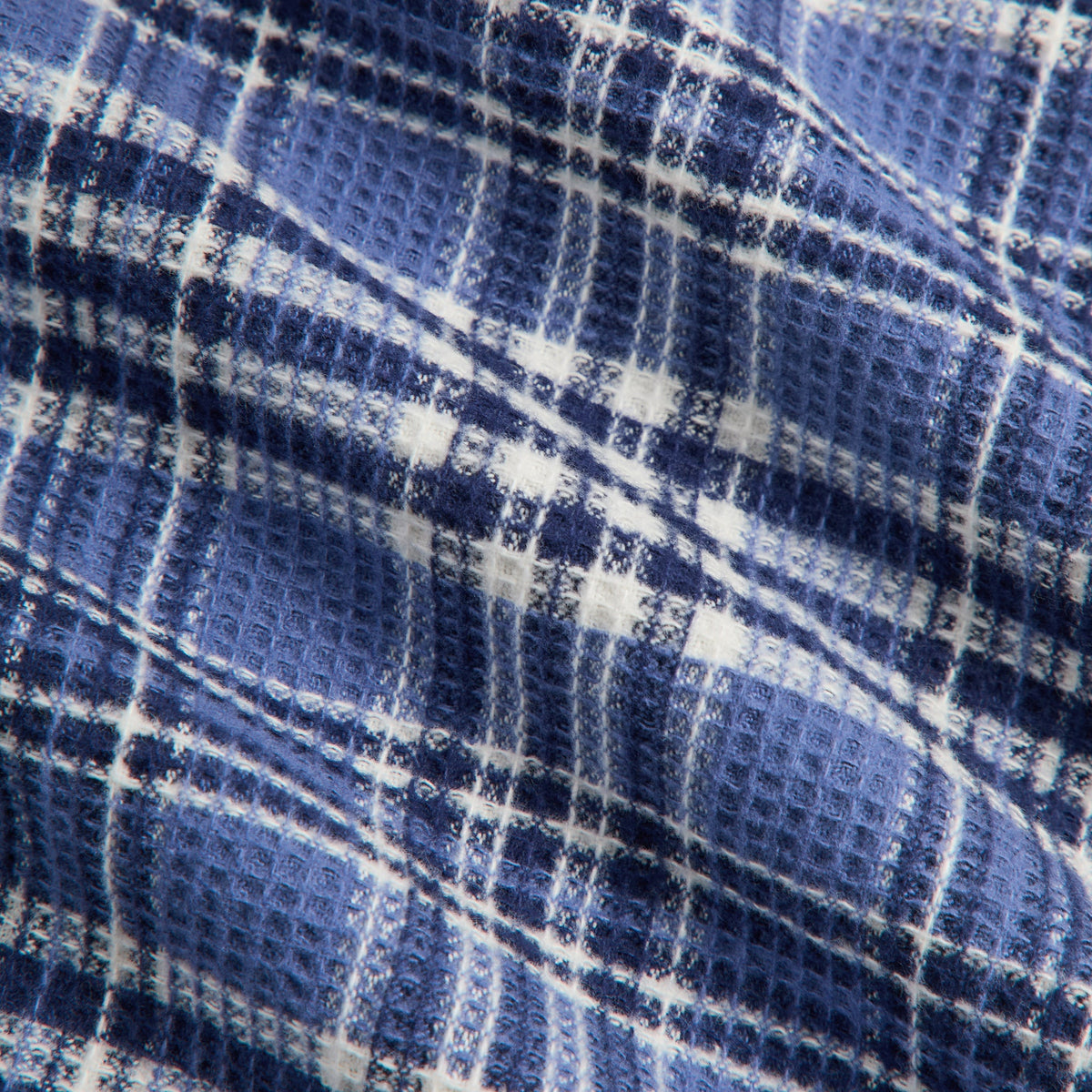 Kith Waffle Plaid Henson Hooded Buttondown - Voyage