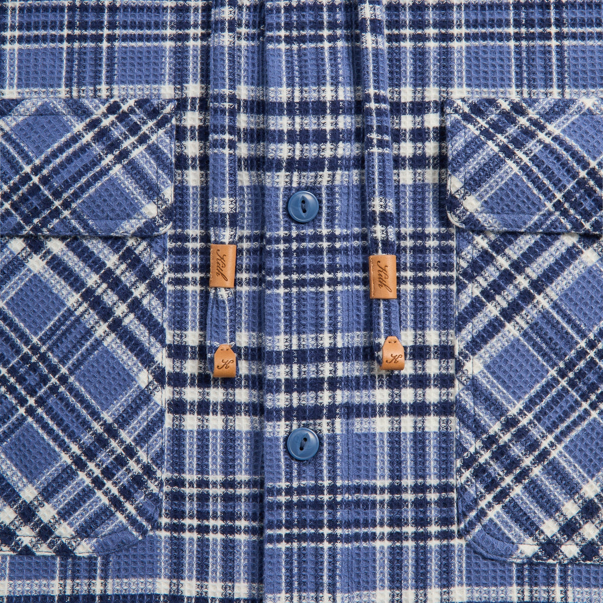 Kith Waffle Plaid Henson Hooded Buttondown - Voyage