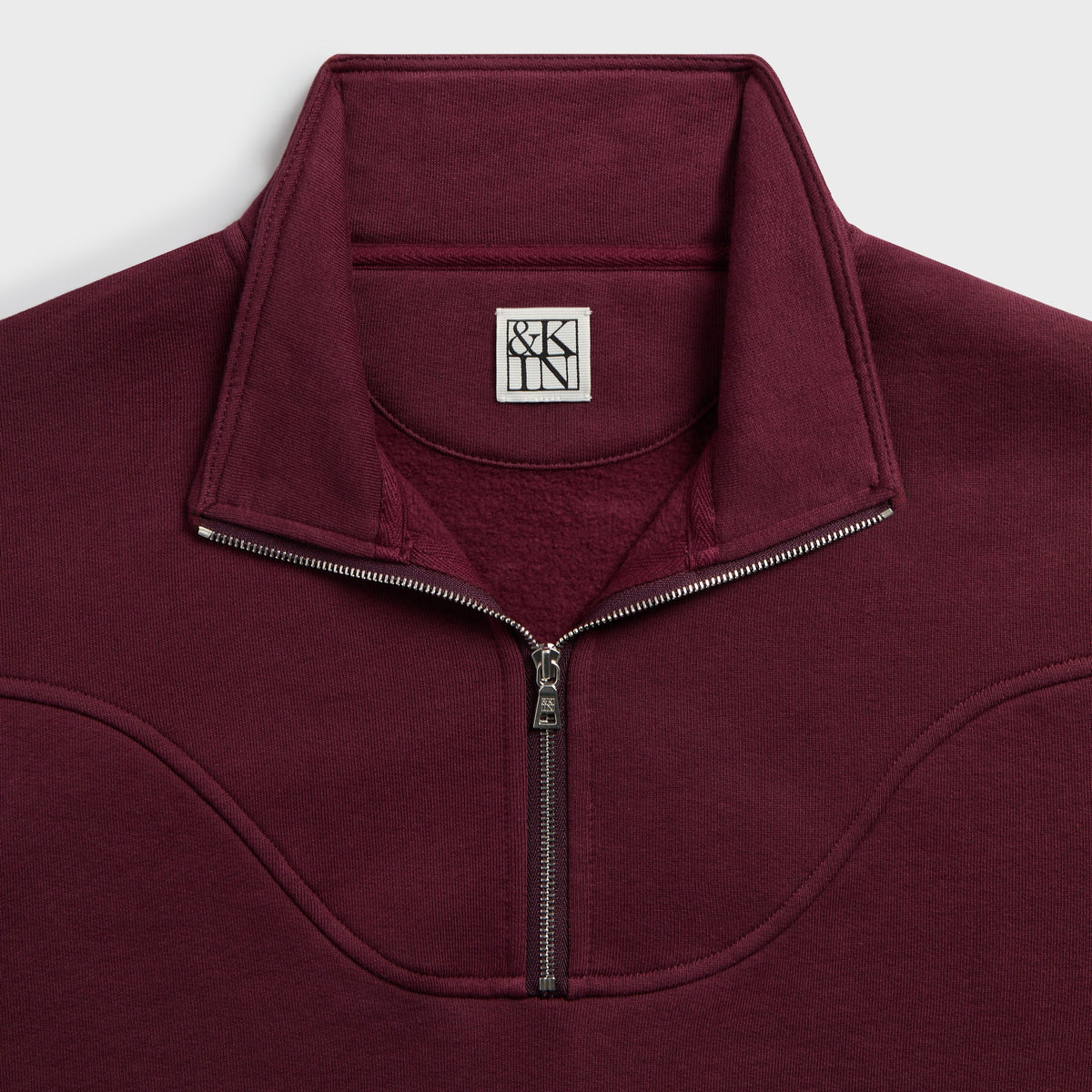 &Kin Pima Cotton Fleece Marshall Quarter Zip - Magma