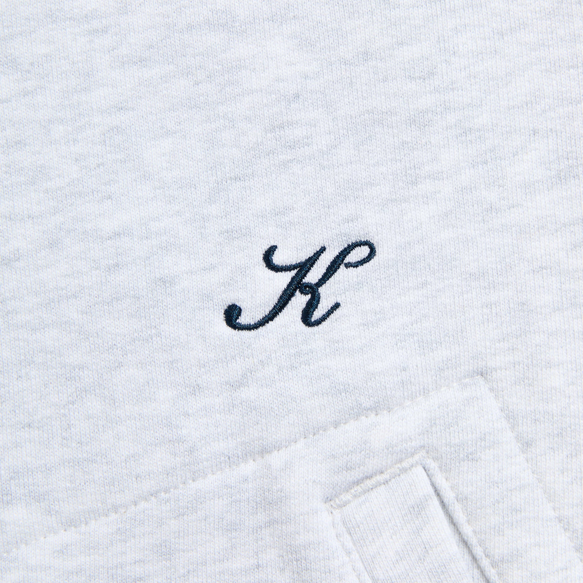 Kith Reversible Waffle Plaid Khenny Zip-Up Hoodie - Light Heather Grey