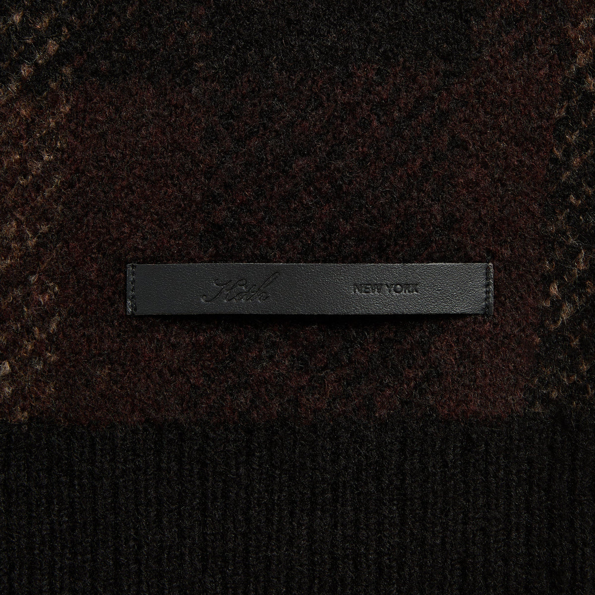 Kith Lewis Check Sweater - Black
