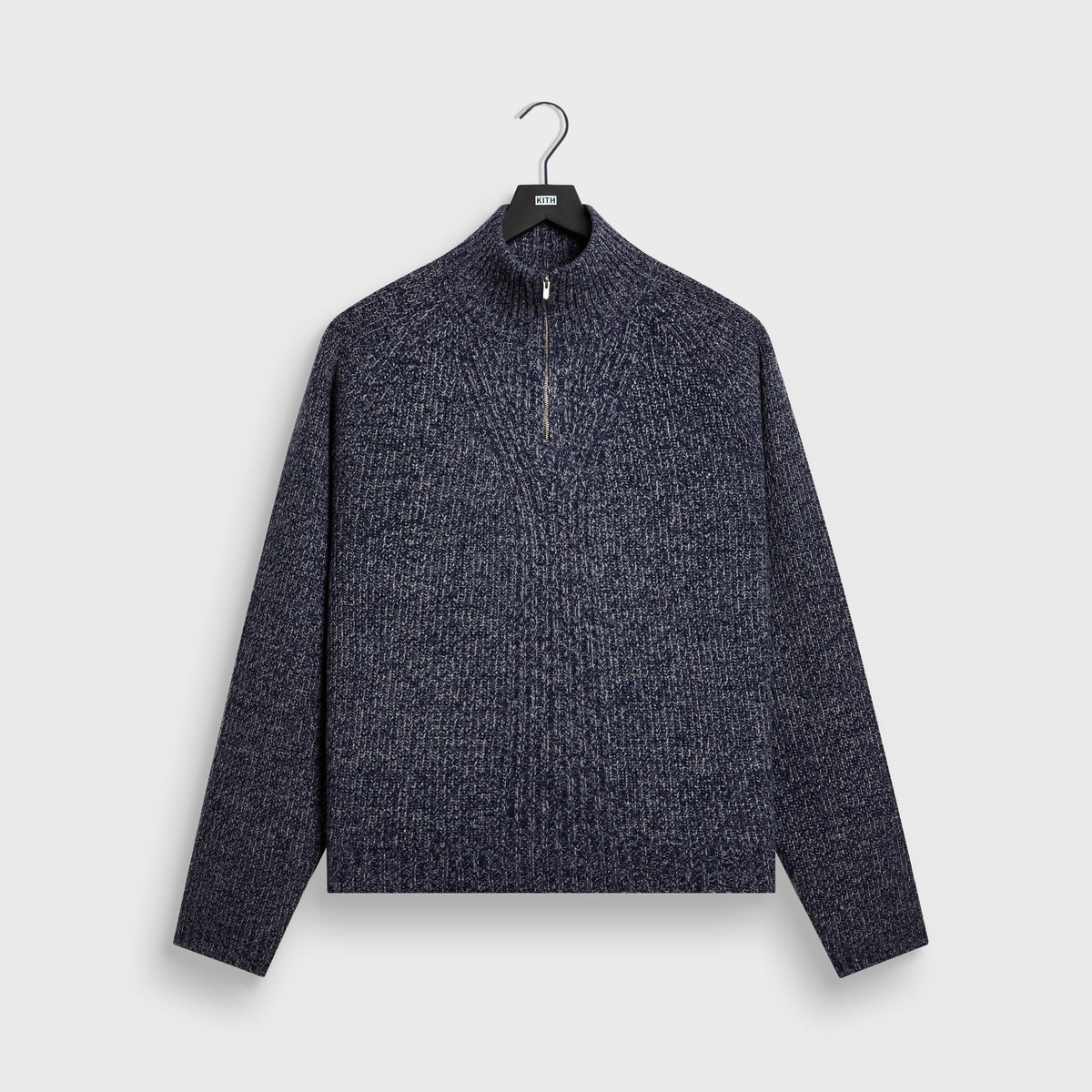 Kith Marled Copeland Quarter Zip - Navy Heather