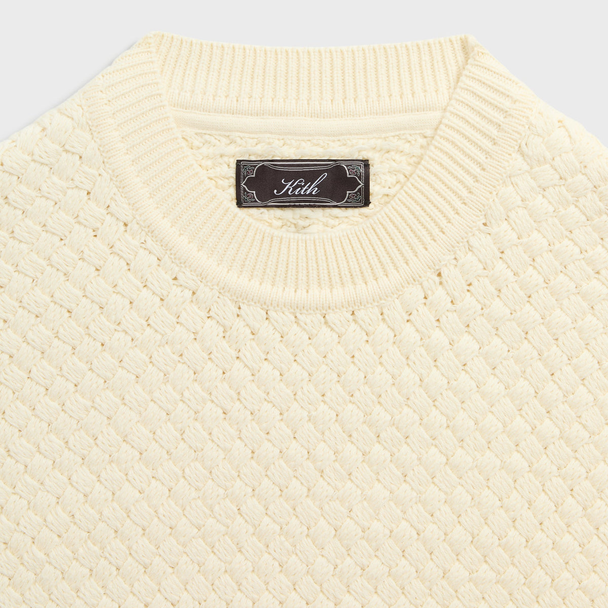 Kith Basketweave Lewis Crewneck - Sandrift
