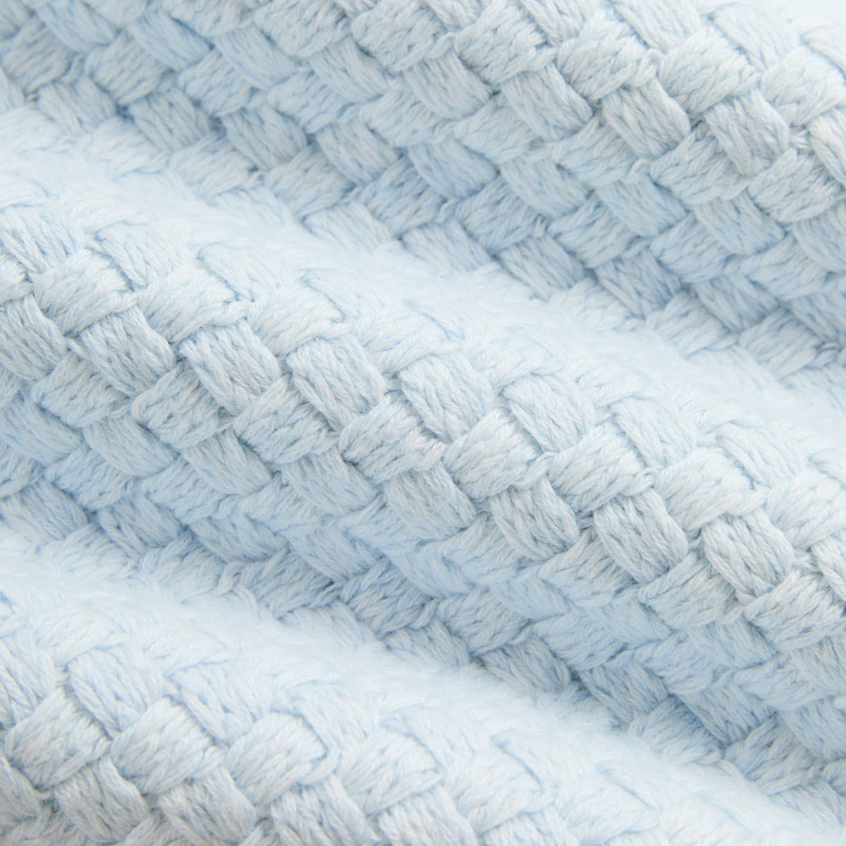 Kith Basketweave Lewis Crewneck - Light Blue Heather