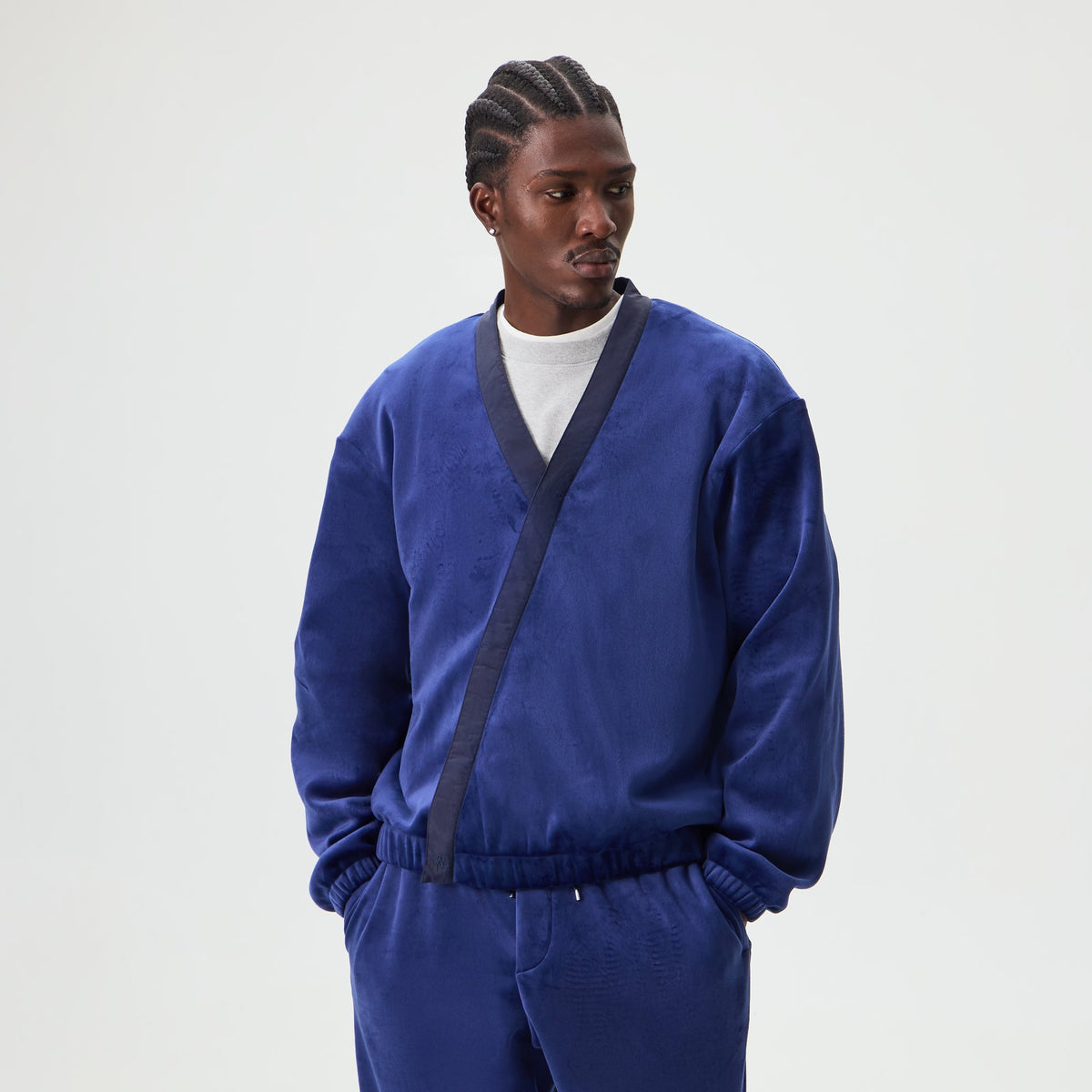 Kith Plush Double Fleece Strauss Cardigan - Deep Royal