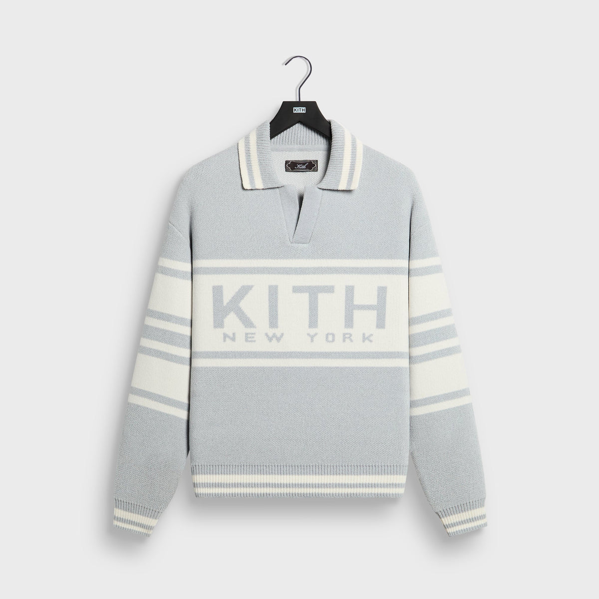 Kith Nelson Rugby Sweater - Light Heather Grey