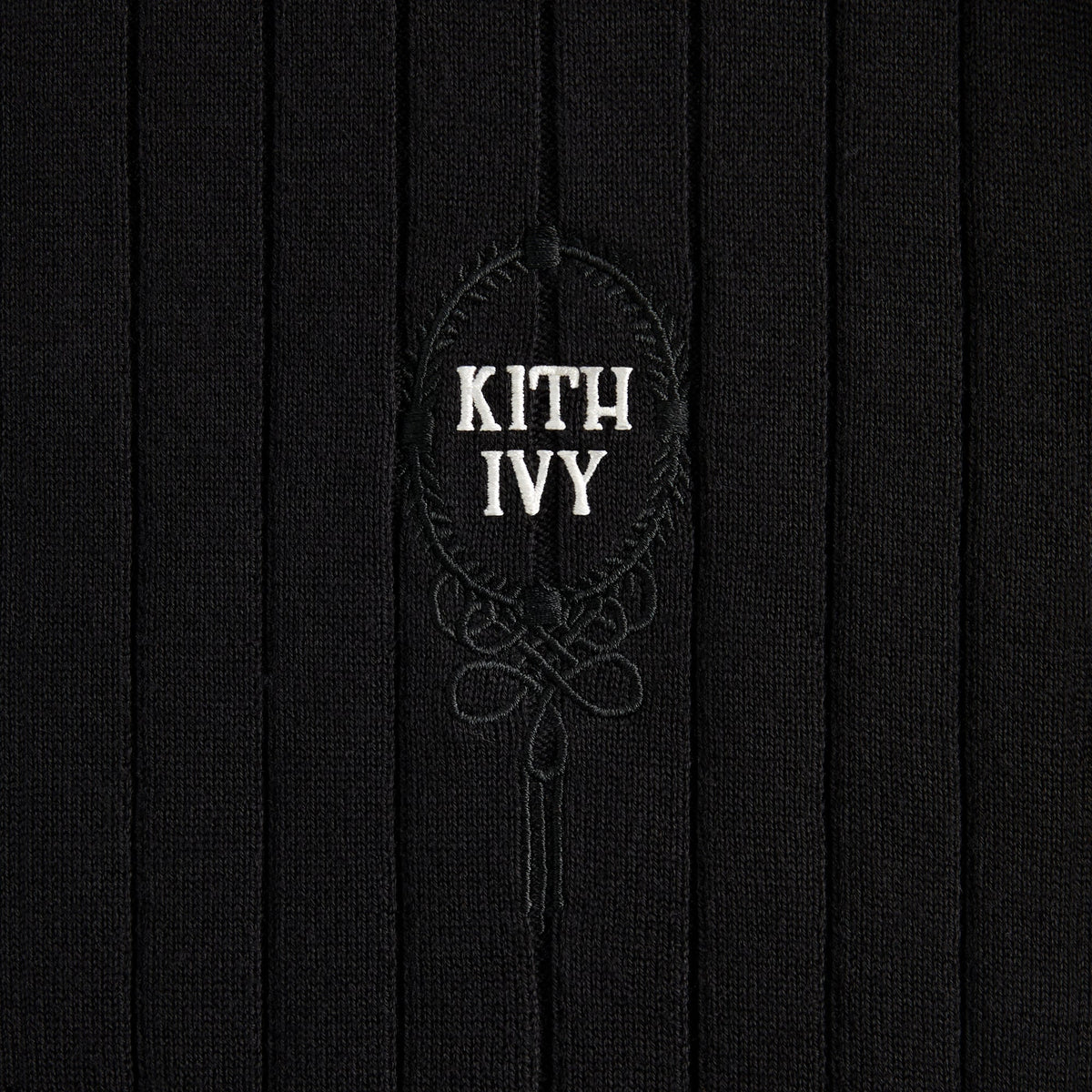 Kith Ivy Knit Tilden Polo - Black