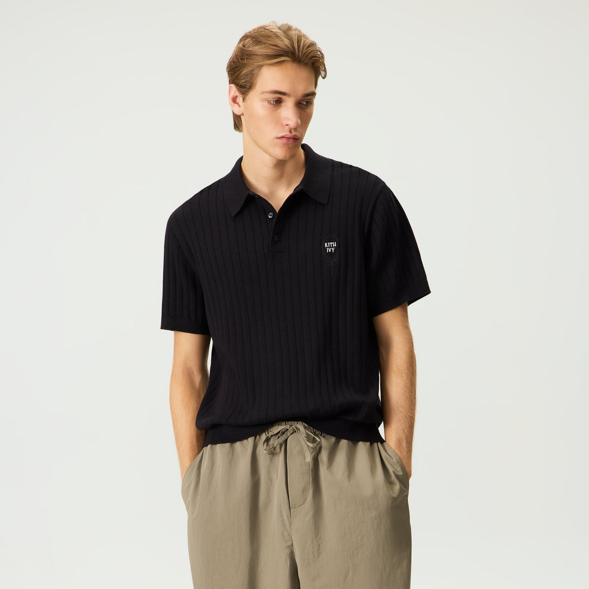 Kith Ivy Knit Tilden Polo - Black