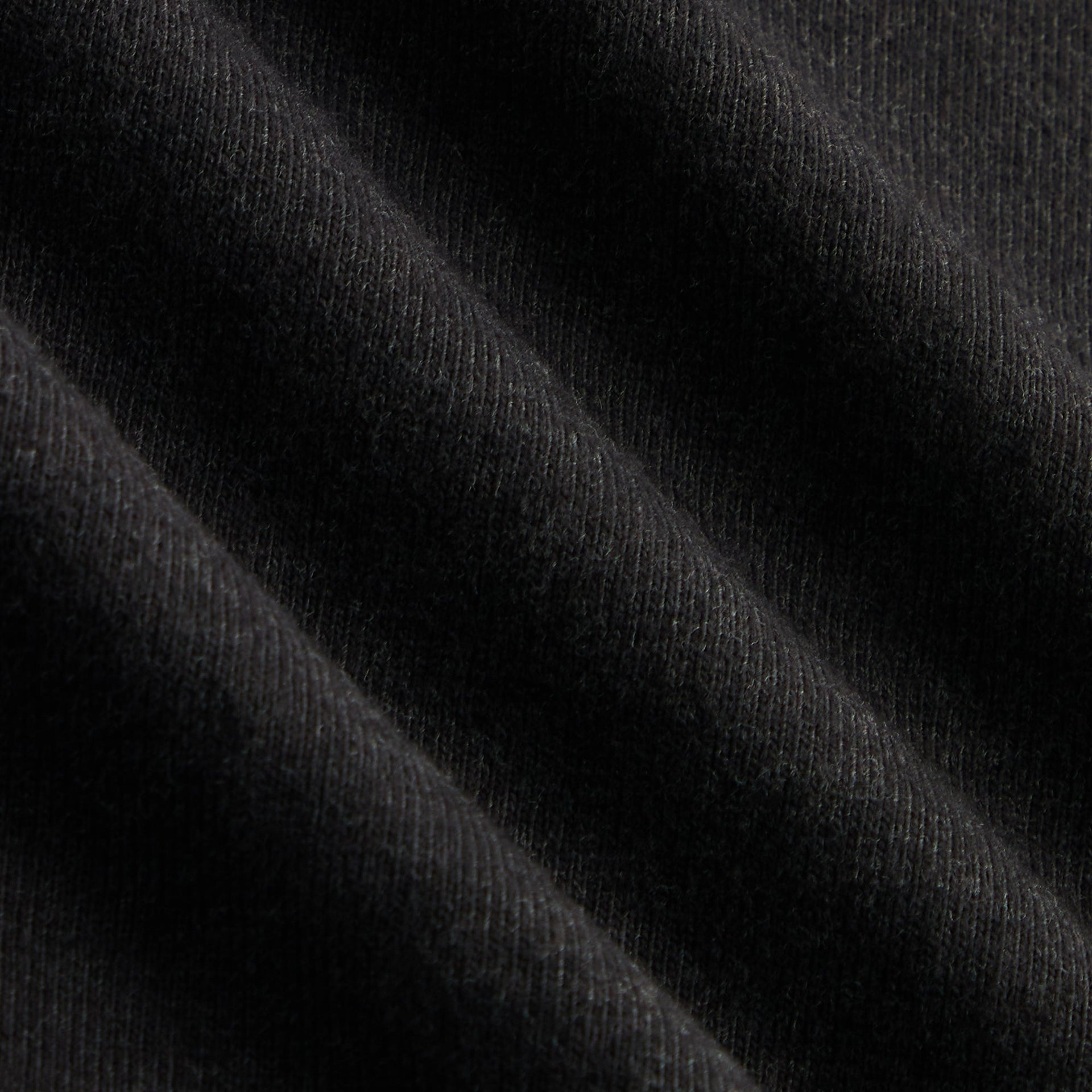 &Kin Lawson Tee close-up of black cotton jersey fabric texture
