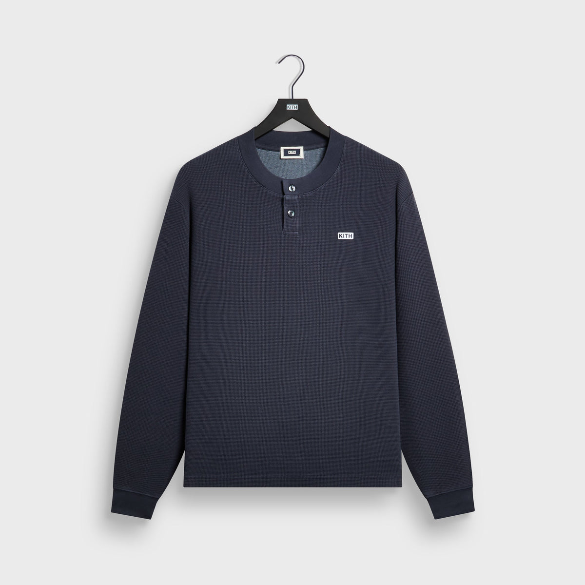 Kith Long Sleeve Waffle Albie Henley - Torpedo
