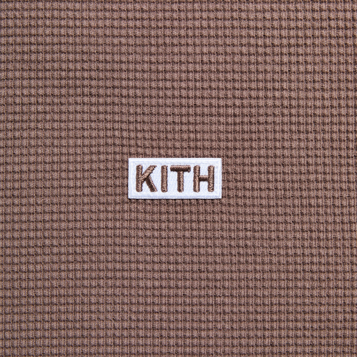 Kith Long Sleeve Waffle Albie Henley - Aubergine - PH