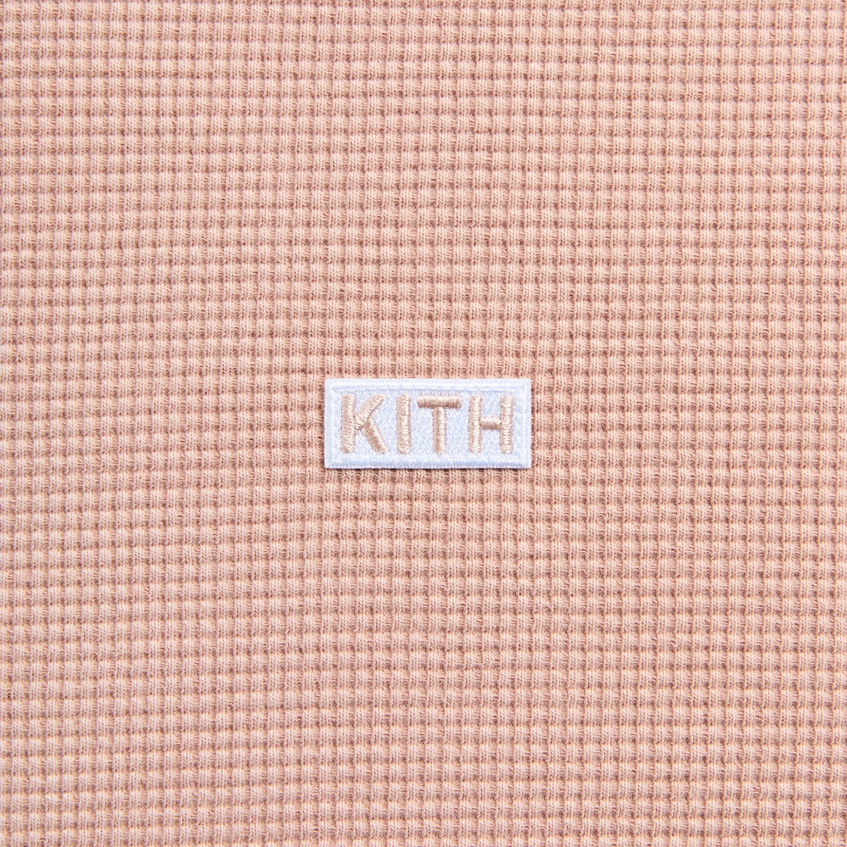 Kith Long Sleeve Waffle Albie Henley - Morganite - PH
