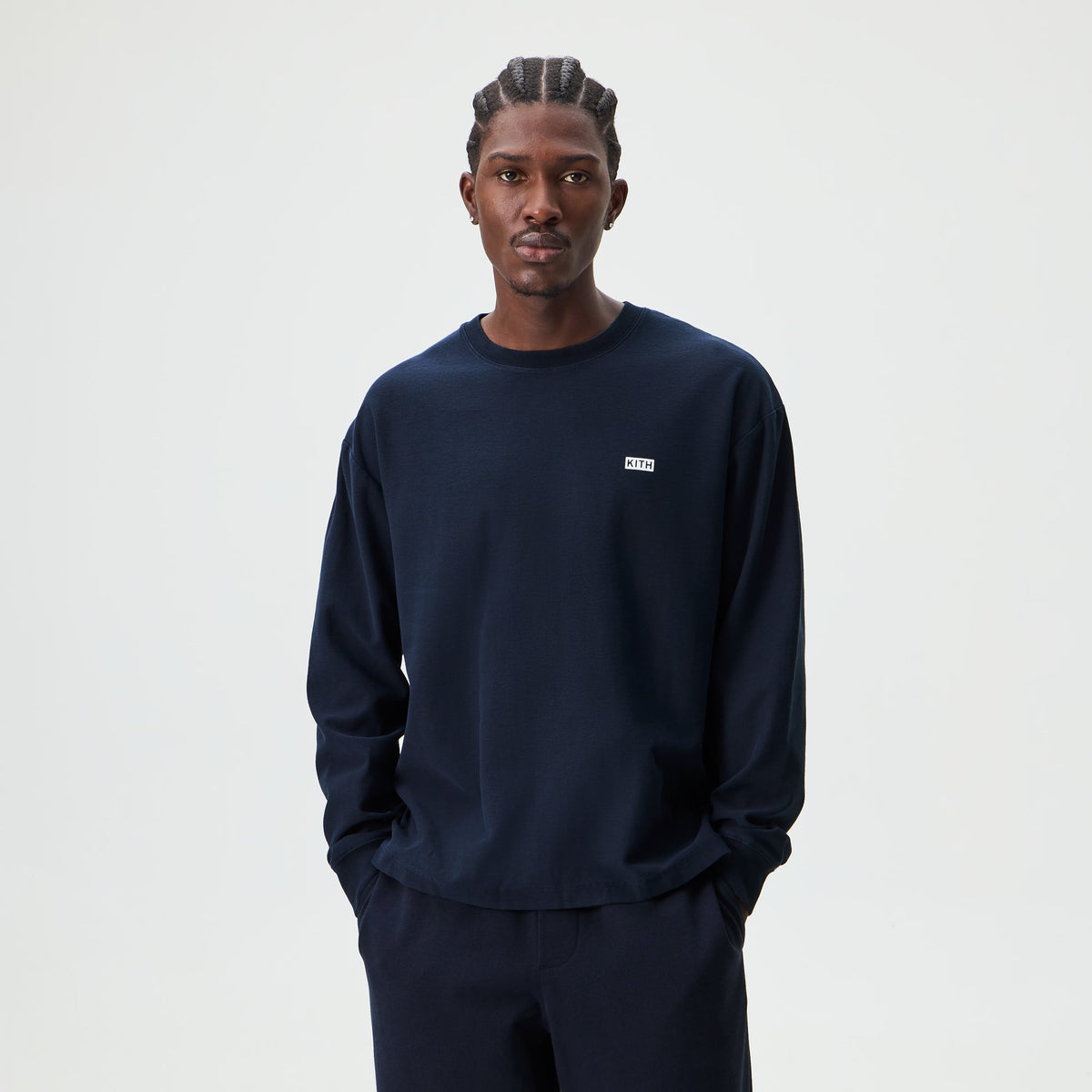 Kith Long Sleeve Quinn Tee - Nocturnal