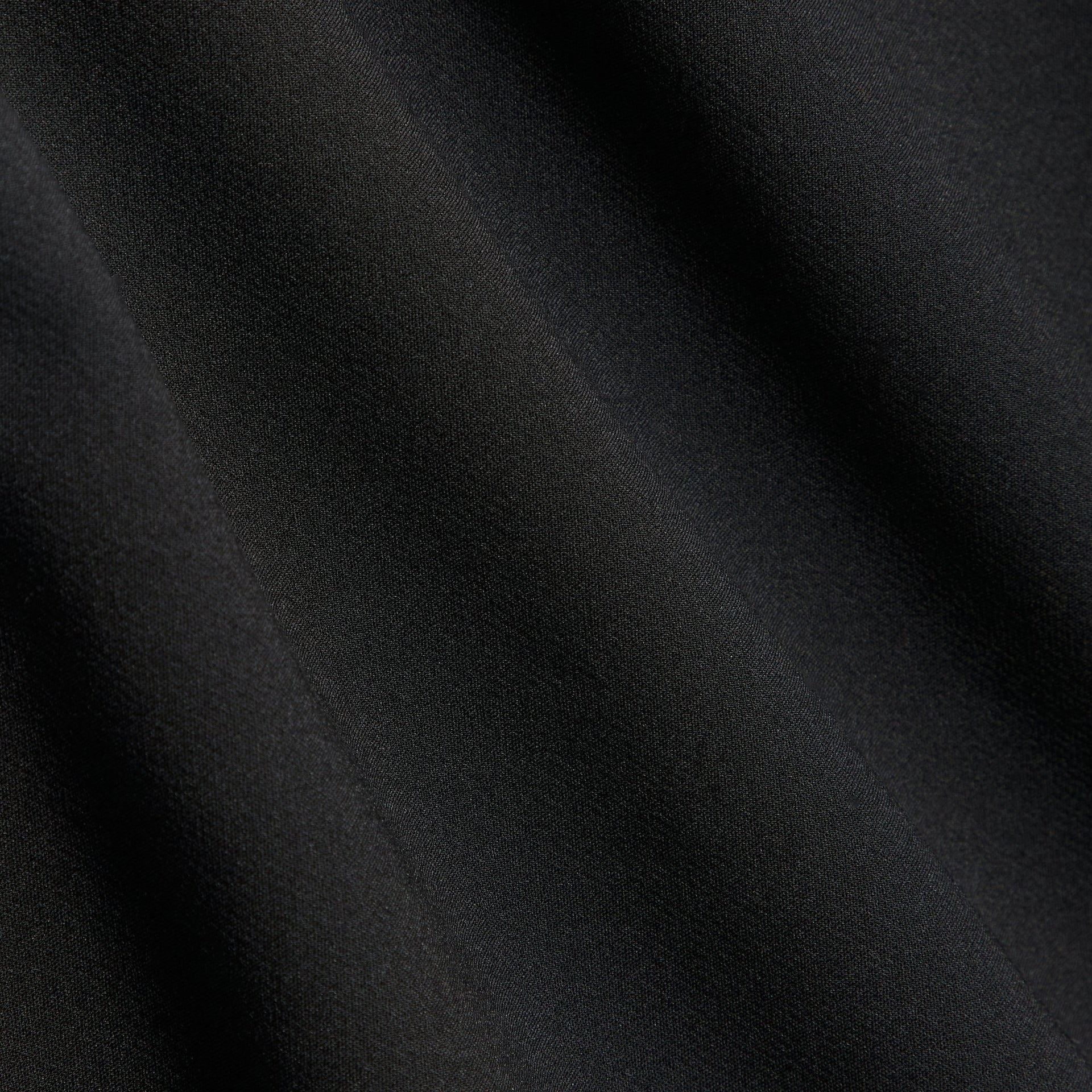 Close-up of the black fabric texture on the Kith Davis quarter zip pullover