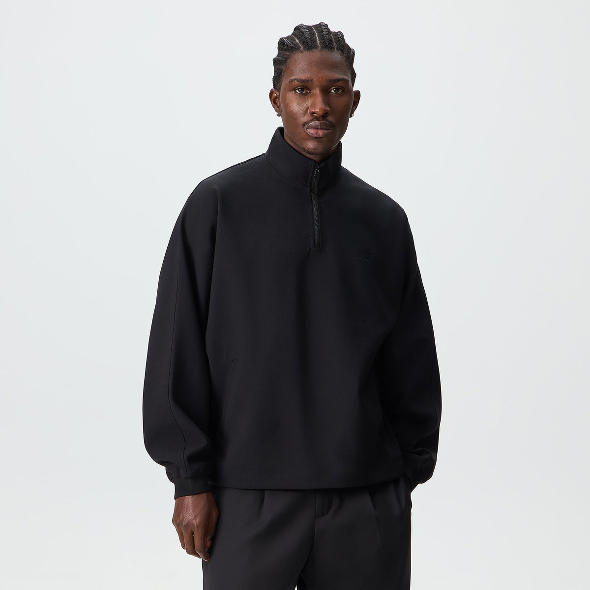 Kith Davis Quarter Zip Pullover - Black