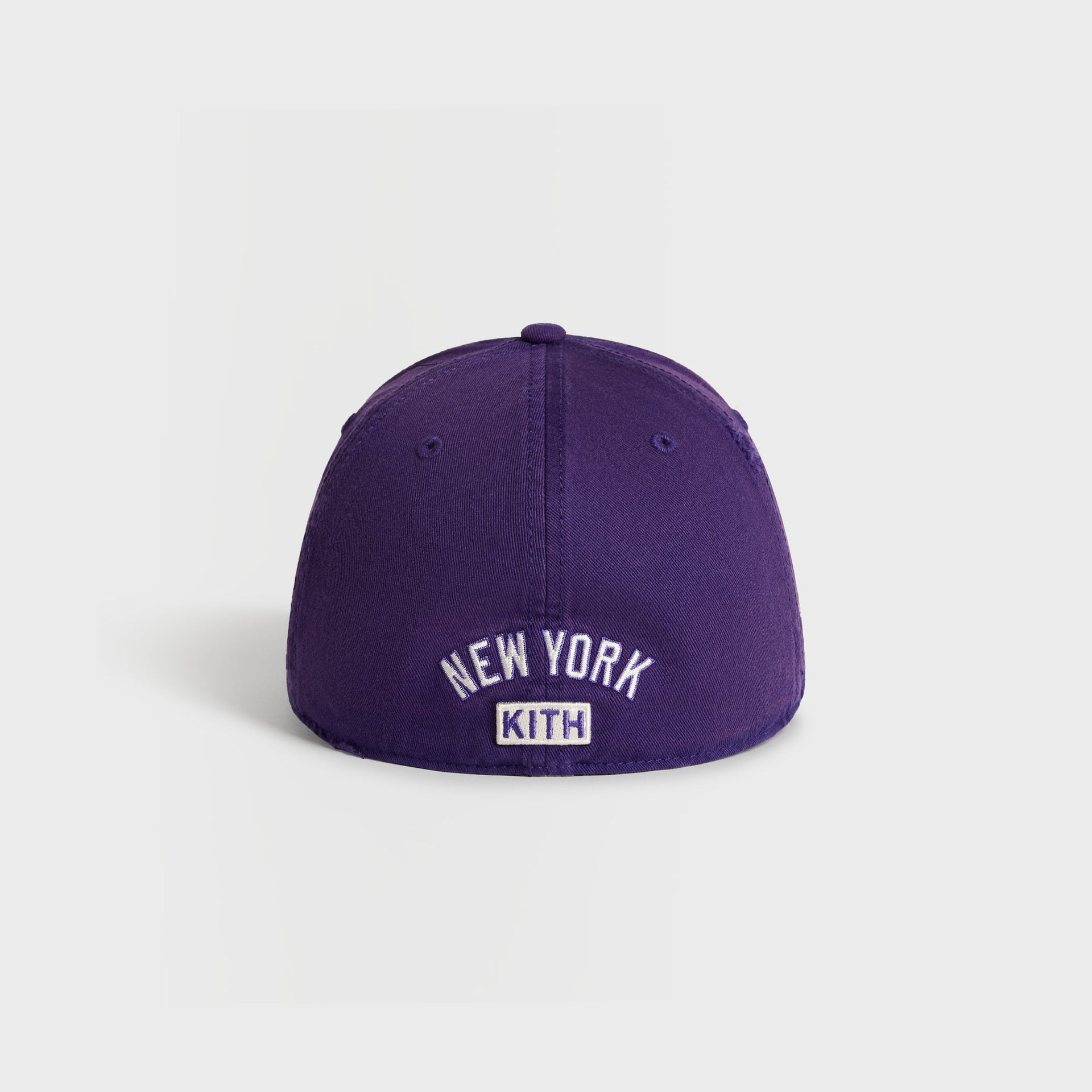 Kith & '47 Yankees cap in Solitaire purple - back view showing New York KITH embroidered wordmark