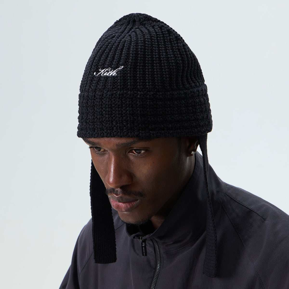 Kith Script Knit Bucket Hat - Black