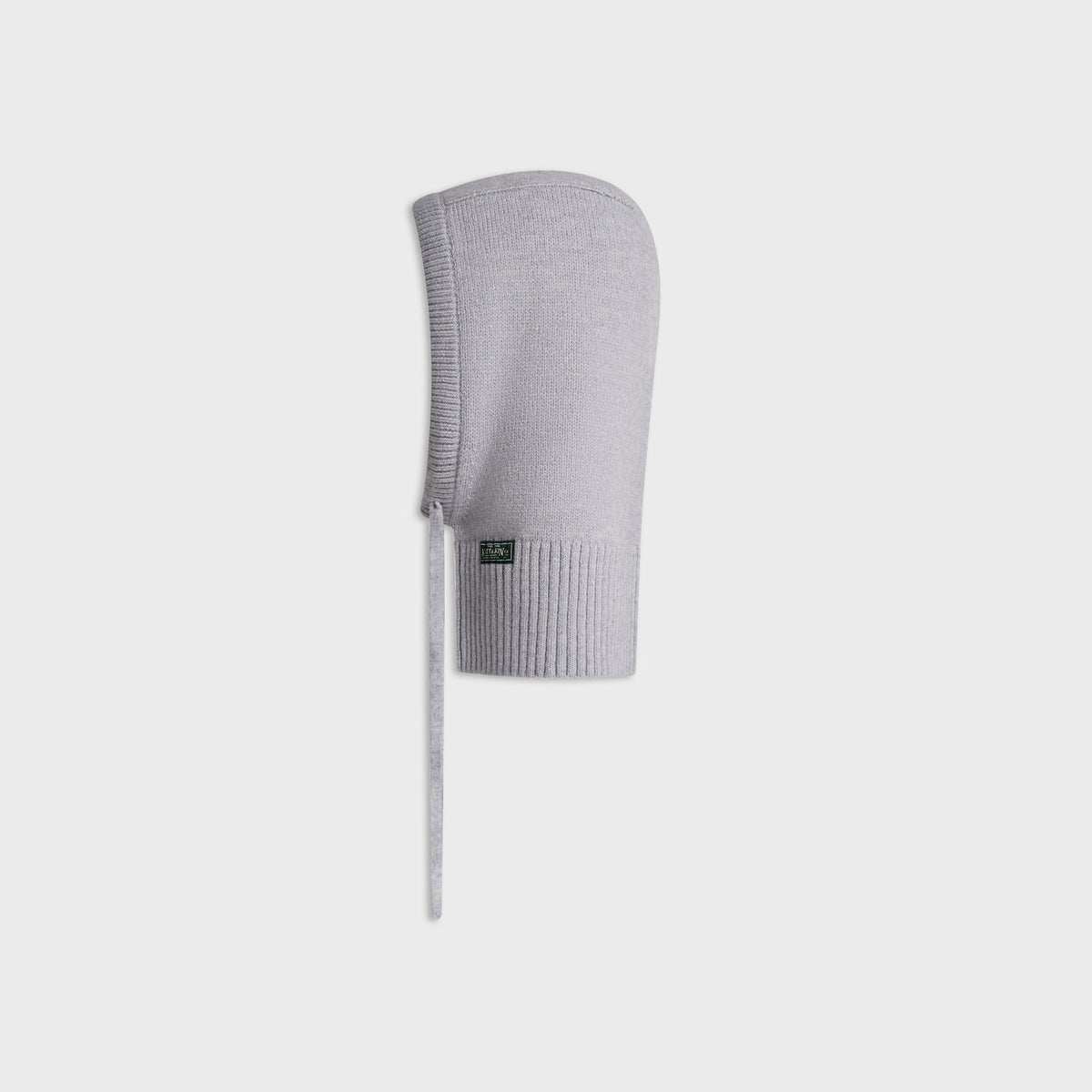 Kith Soft Rib Knit Balaclava light heather grey, alternate right side view