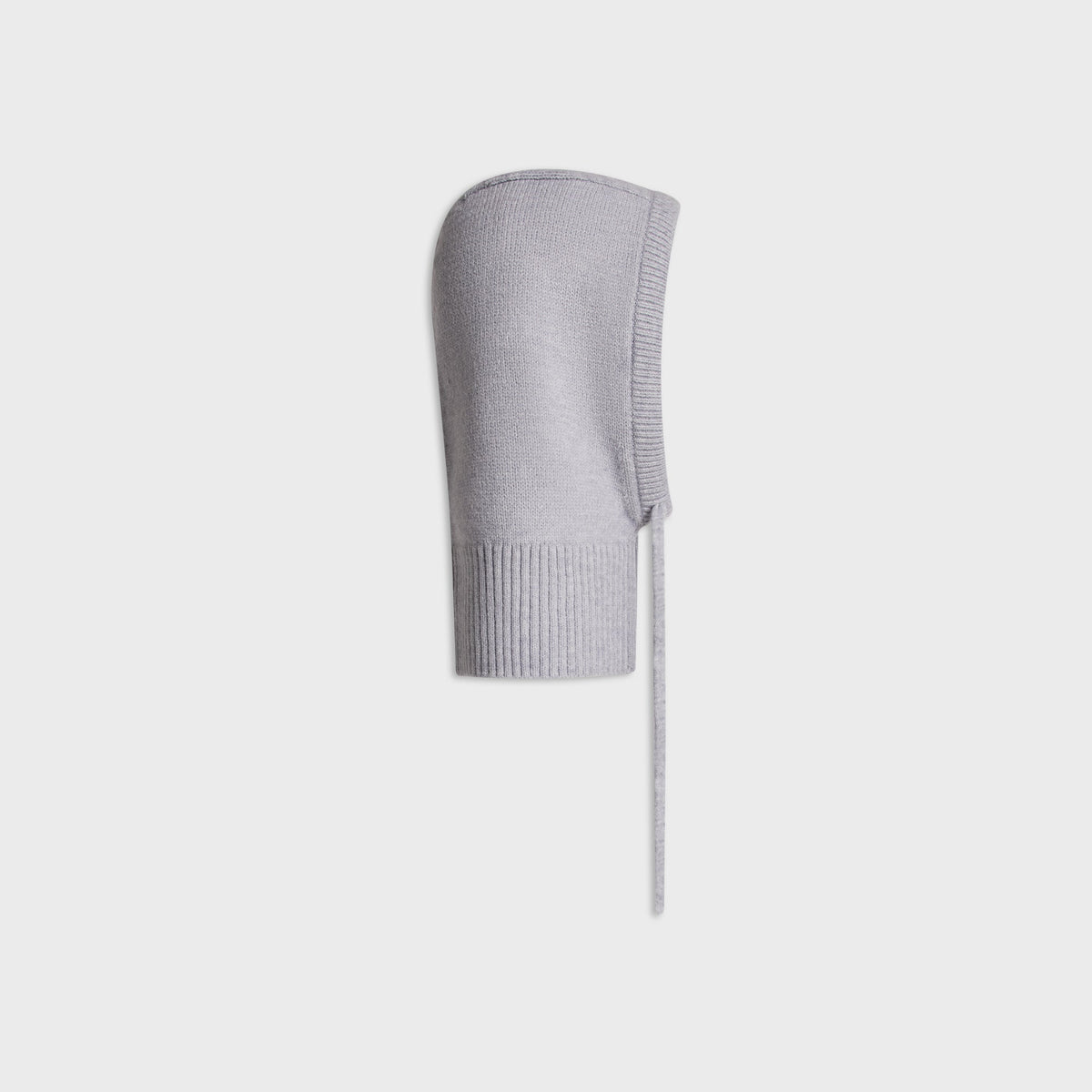 Kith Soft Rib Knit Balaclava light heather grey, alternate left side view