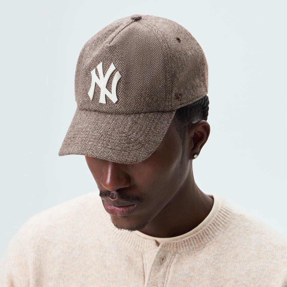 Kith & '47 for the New York Yankees Herringbone Wool Clean Up Pinch Crown Cap - Yuma