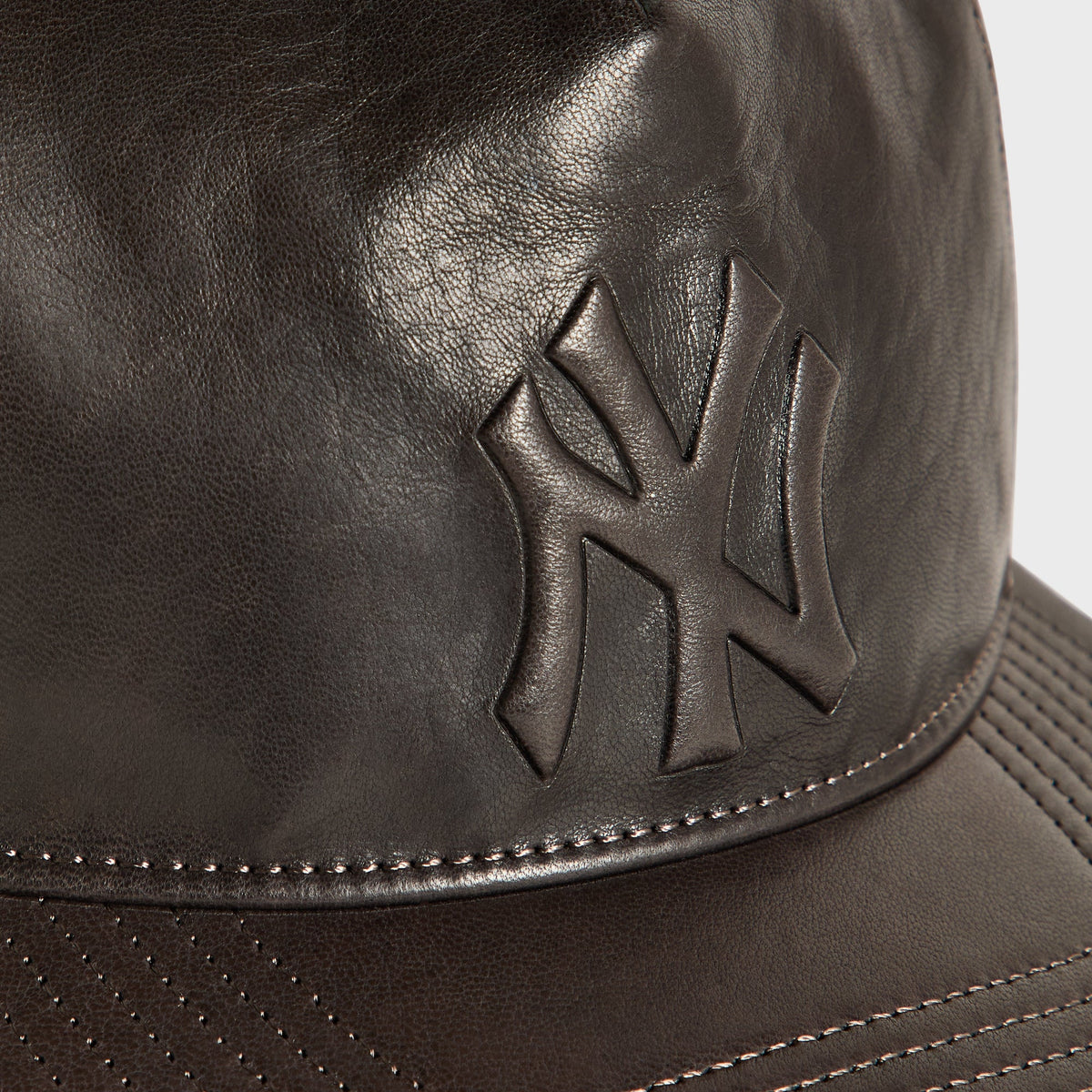 Giorgio Armani & Ronnie Fieg for '47 Soft Leather SL Hitch Cap - Cacao