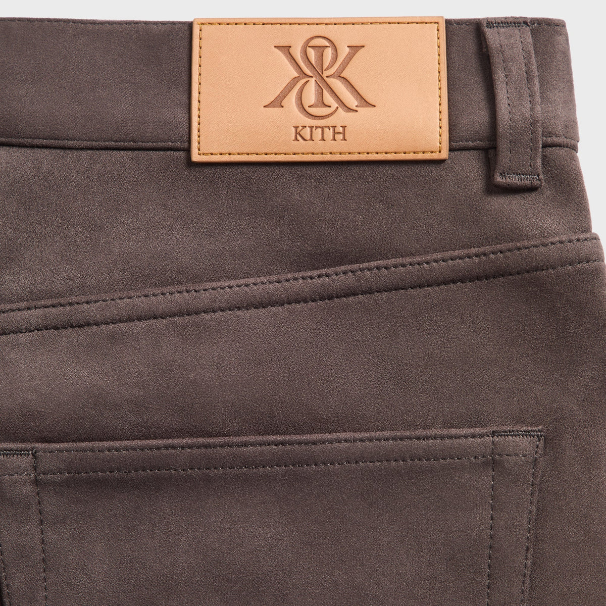 Kith Microsuede Bonded Flannel Webster Chill - Dark Ash - PH