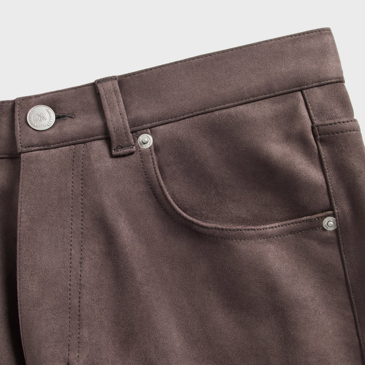 Kith Microsuede Bonded Flannel Webster Chill - Dark Ash - PH