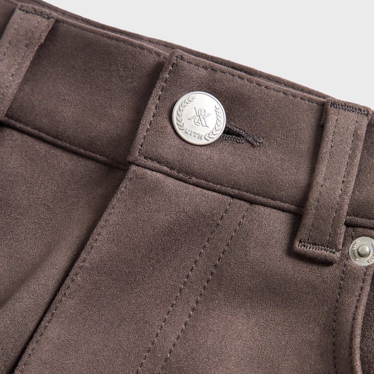 Kith Microsuede Bonded Flannel Webster Chill - Dark Ash - PH