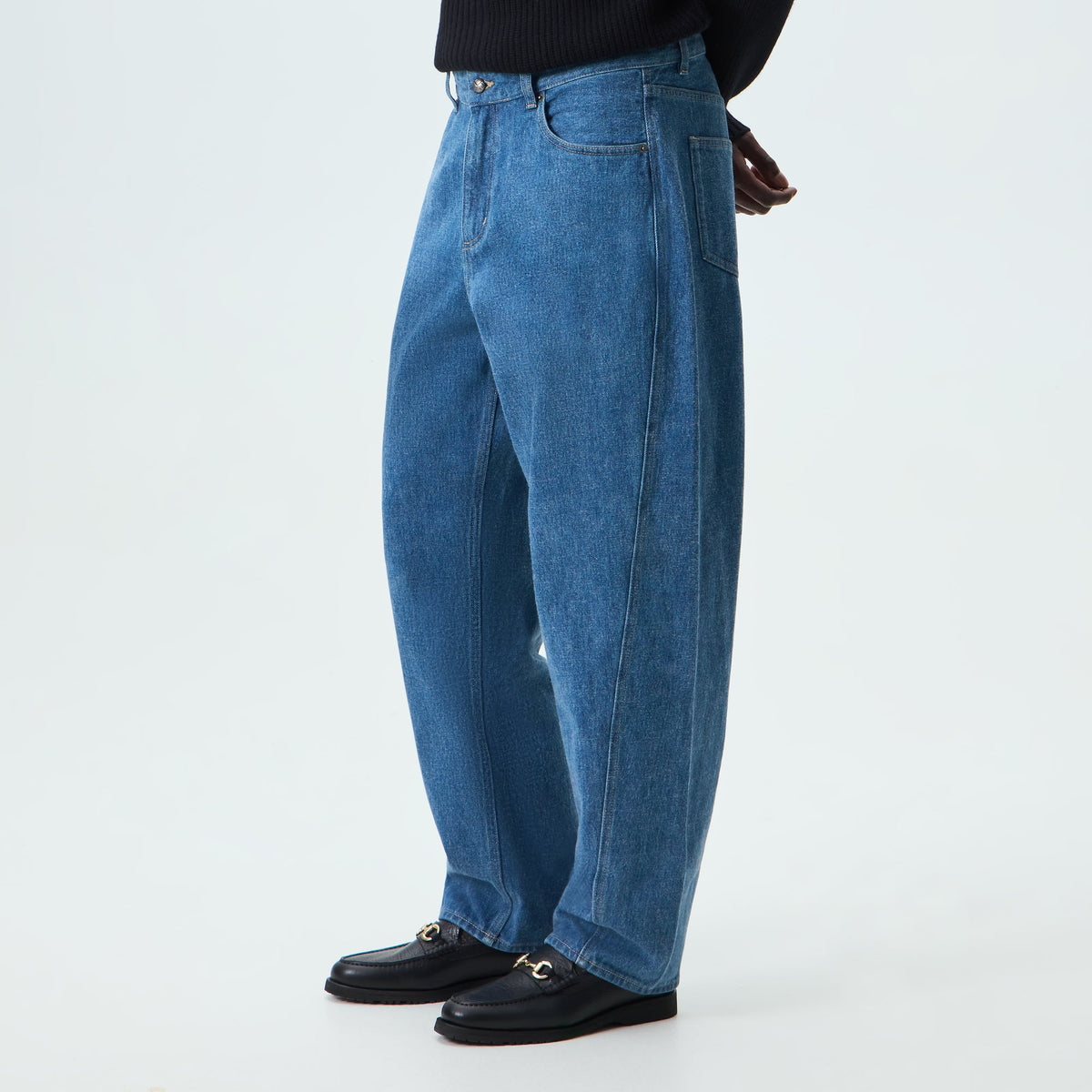 &Kin Brushed Denim Galen Jean - Mid Indigo