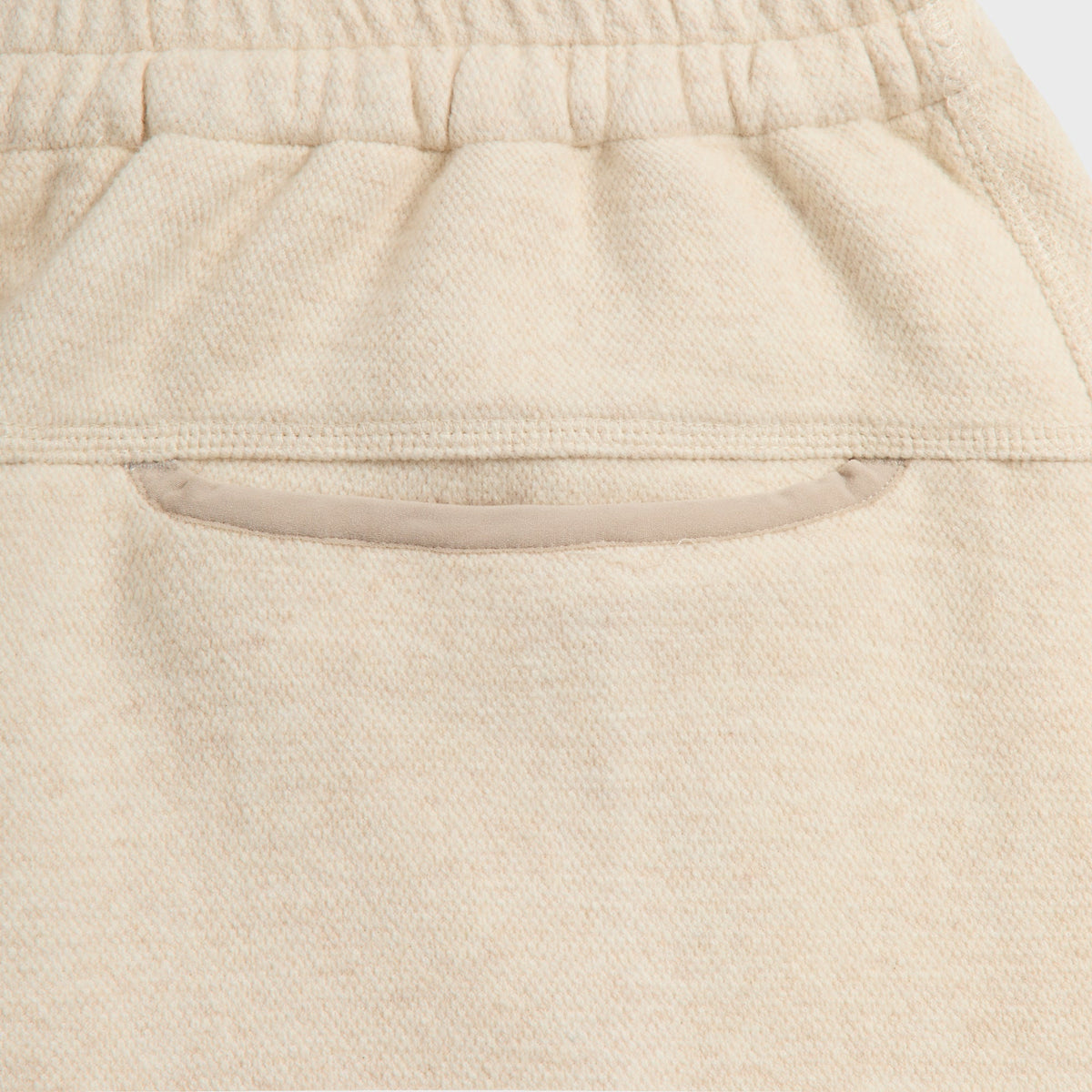 &Kin Cotton Cashmere Pique Roscoe Sweatpant - Heather Oatmeal