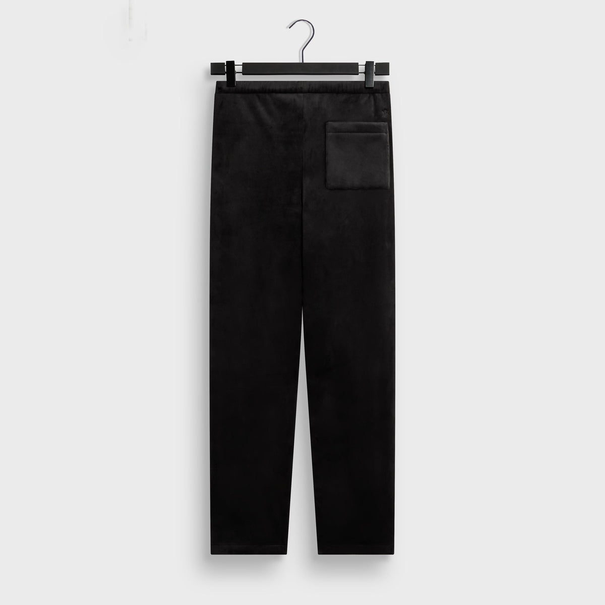 Kith Plush Double Fleece Grayson Sweatpant in black, back view, with welt pocket