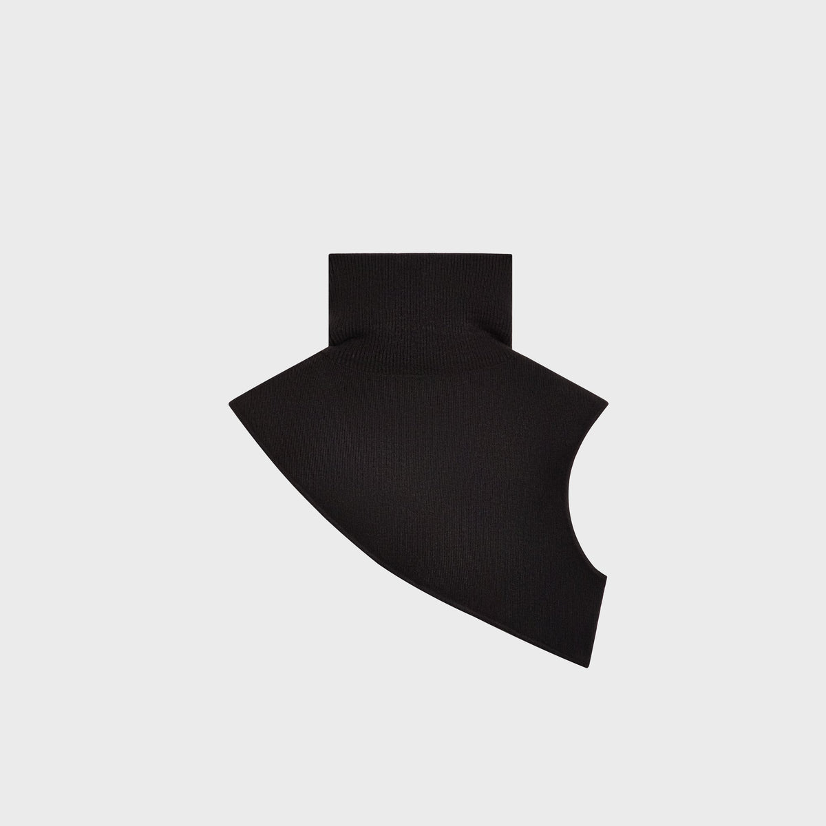 Kith Soft Rib Knit Crossbody Neck Warmer in black, back view