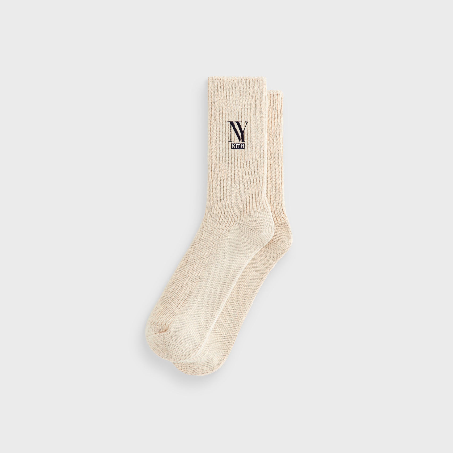 Kith NY Cotton Slouchy Crew Socks - Heather Oatmeal - PH