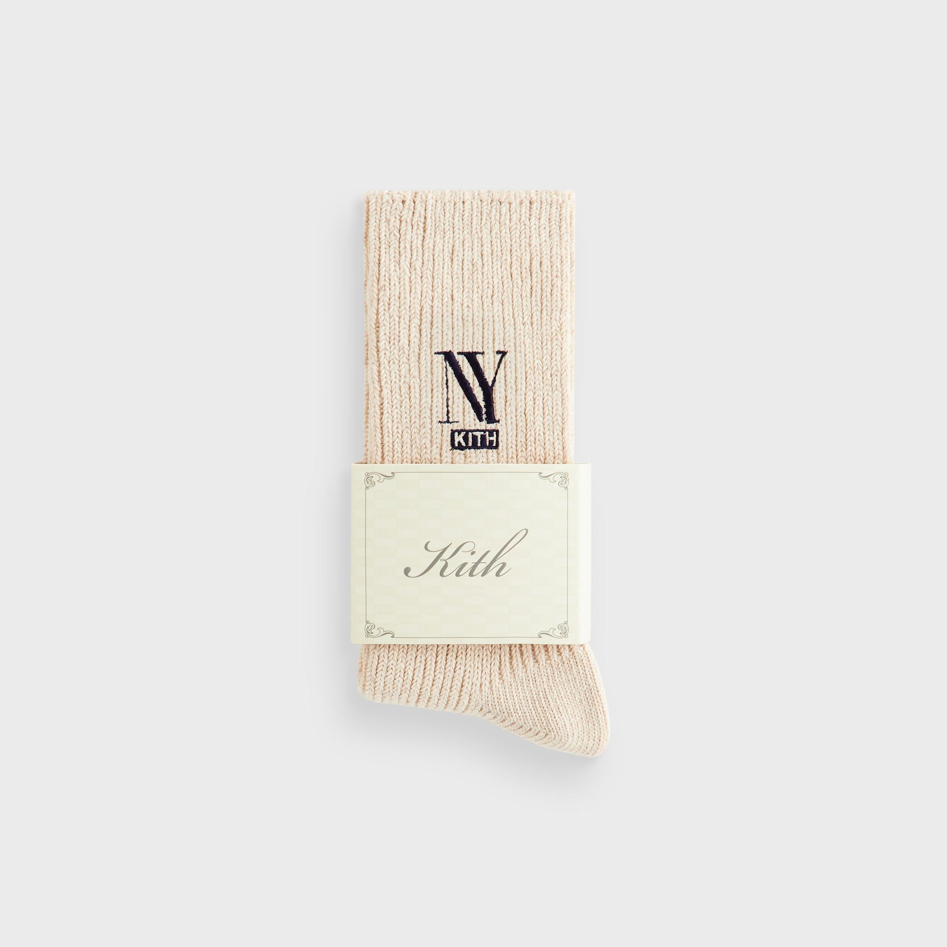 Kith NY Cotton Slouchy Crew Socks - Heather Oatmeal - PH
