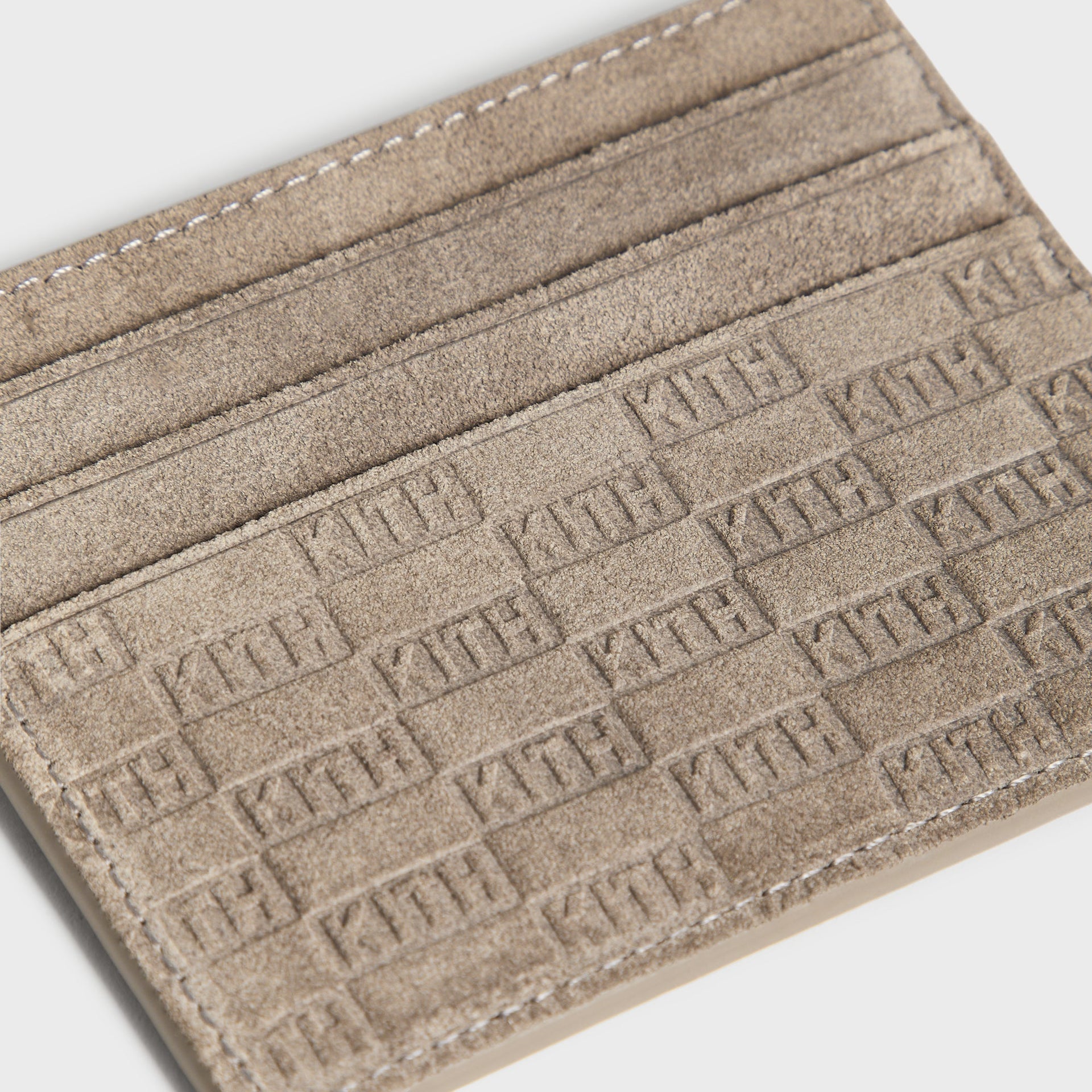 Kith Monogram Suede Cardholder - Java - PH