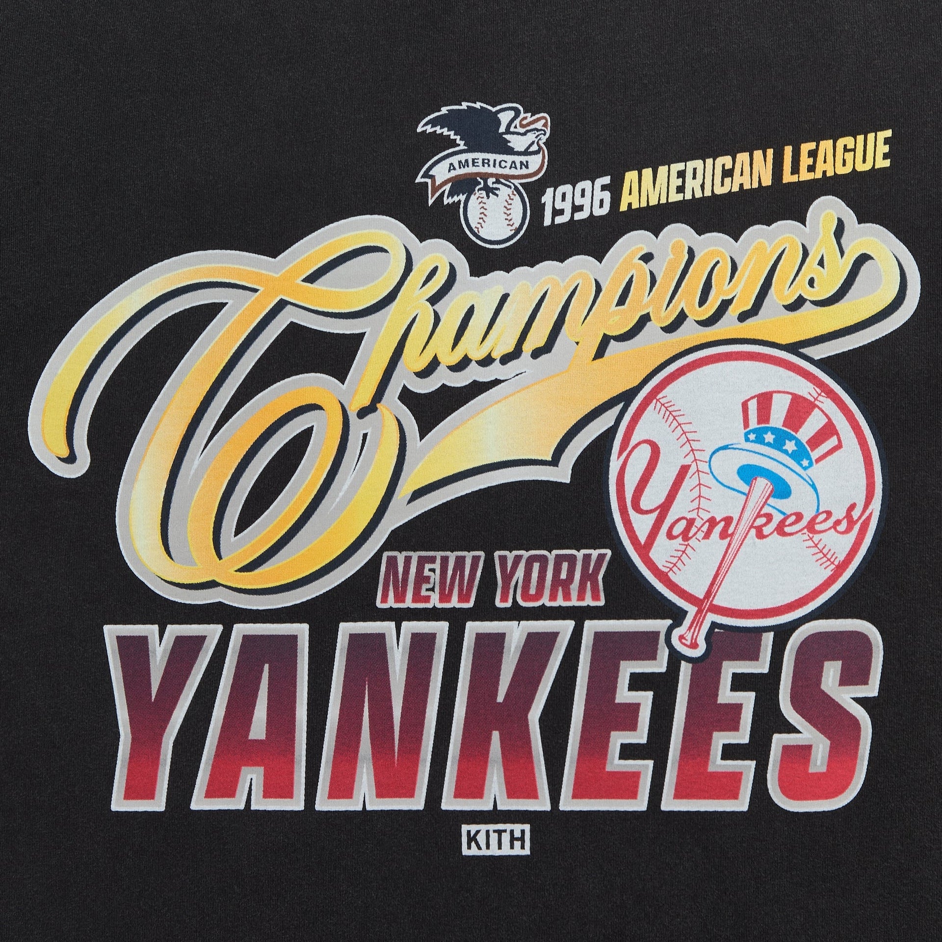 Kith for the New York Yankees Champions Vintage Tee - Black - PH